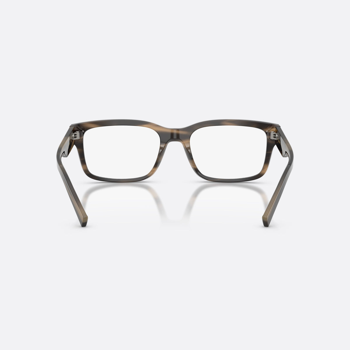 Rame ochelari de vedere Dolce & Gabbana DG3352 3200, rectangulari maro, pentru bărbați, punte simplă tip șa, logo al brandului pe braț, vedere din spate