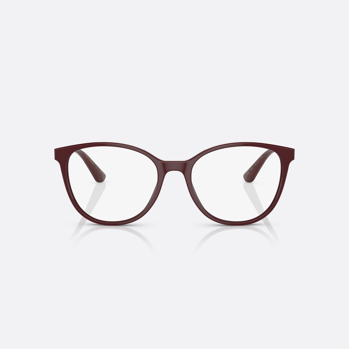 Rame ochelari de vedere Dolce & Gabbana DG3363 3091, fluture roșu, pentru femei, punte simplă, logo al brandului pe placă la balama, vedere din față