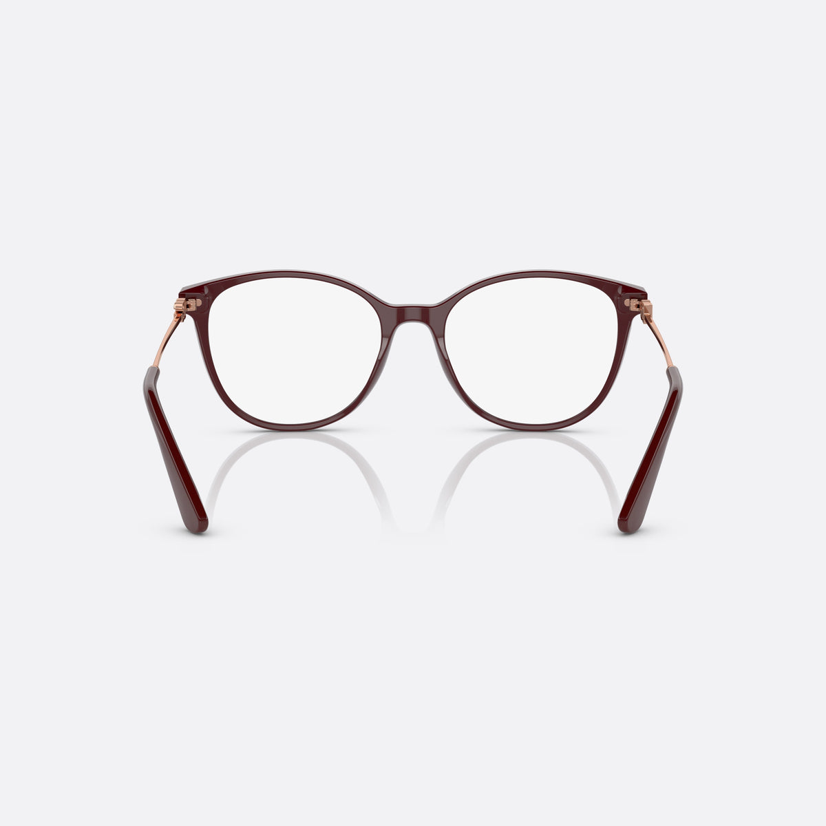Rame ochelari de vedere Dolce & Gabbana DG3363 3091, fluture roșu, pentru femei, punte simplă, logo al brandului pe placă la balama, vedere din spate