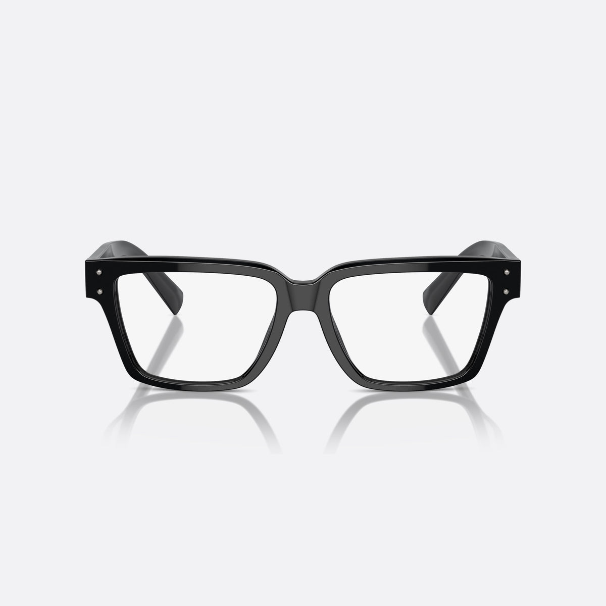 Rame ochelari de vedere Dolce & Gabbana DG3383 501, patrati negru, pentru bărbați, punte simplă, brațe subțiri, înguste, ramă completă, vedere din față
