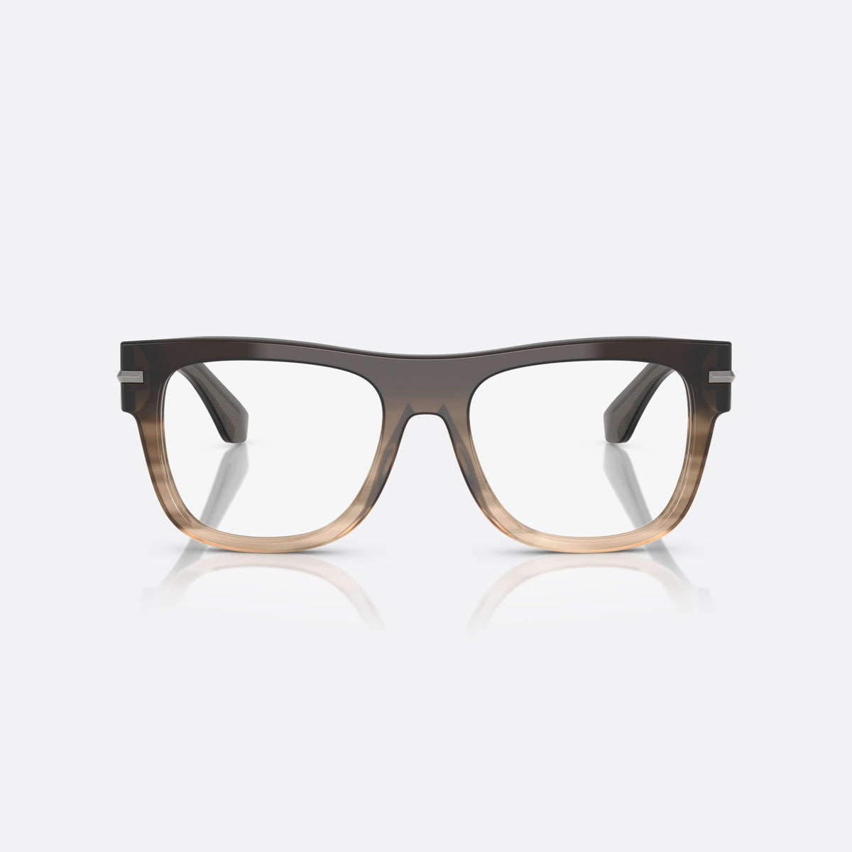 Dolce & Gabbana DG3407 3484 eyeglasses, grey square frame for men, plain double-arch bridge, brand lettering on the temples, front view