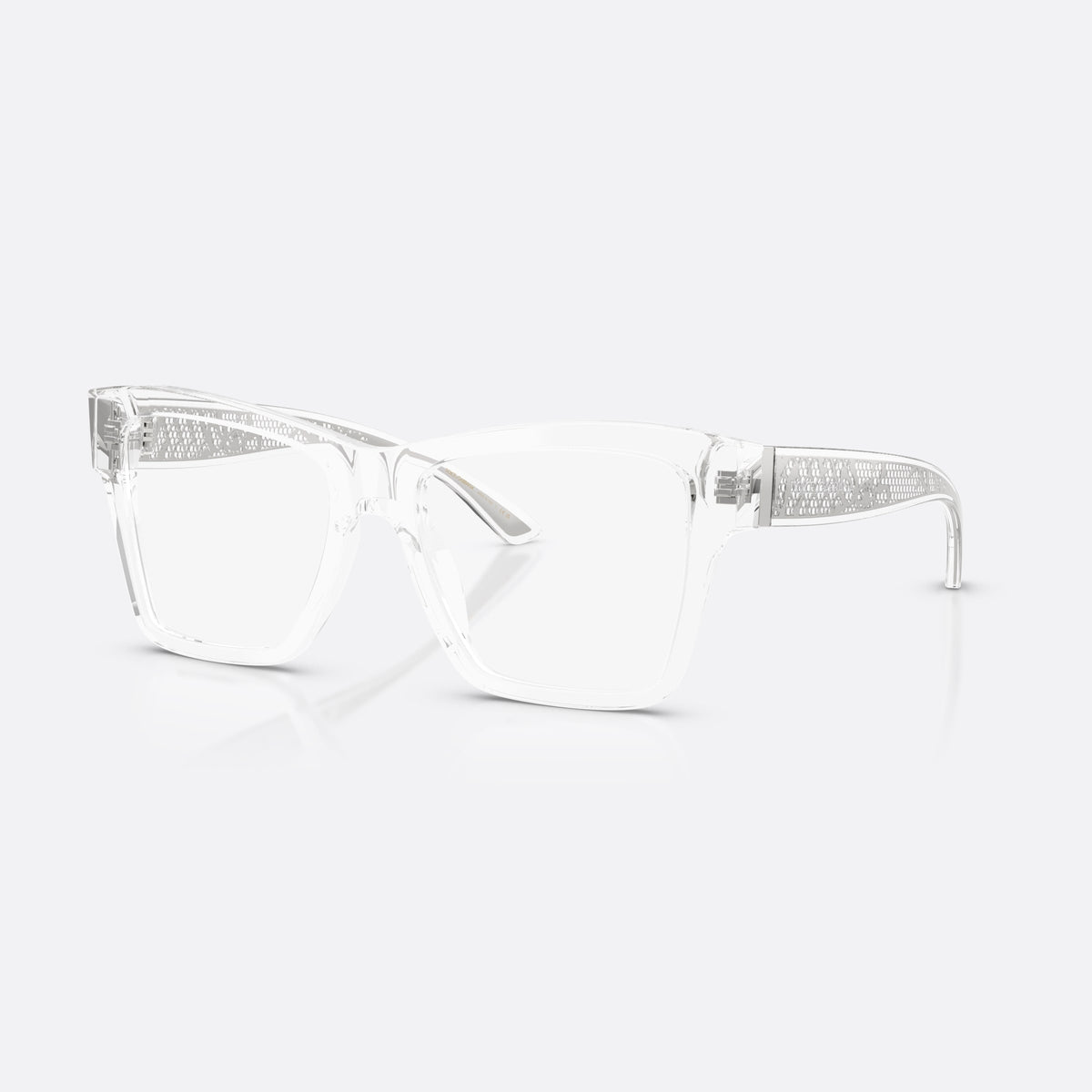 Dolce & Gabbana DG3411 3133 eyeglasses, clear square frame for women, plain integrated bridge, full-rim frame, clear lenses
