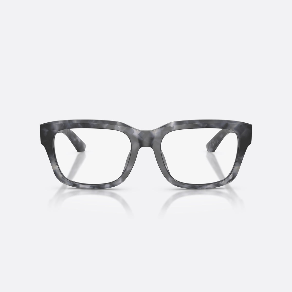 Dolce & Gabbana DG3416 3445 eyeglasses, havana rectangle frame for men, plain bridge, brand logo plaque on temple, full-rim frame, front view