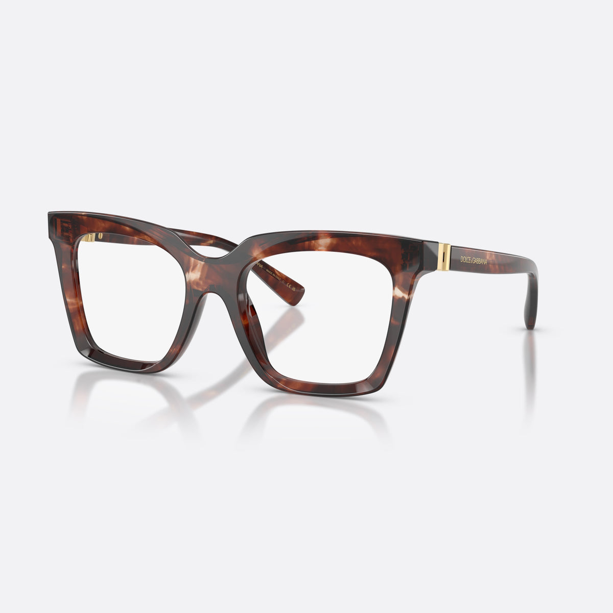Rame ochelari de vedere Dolce & Gabbana DG3417 3222, patrati roșu, pentru femei, punte simplă, integrată în față, brațe subțiri, conice