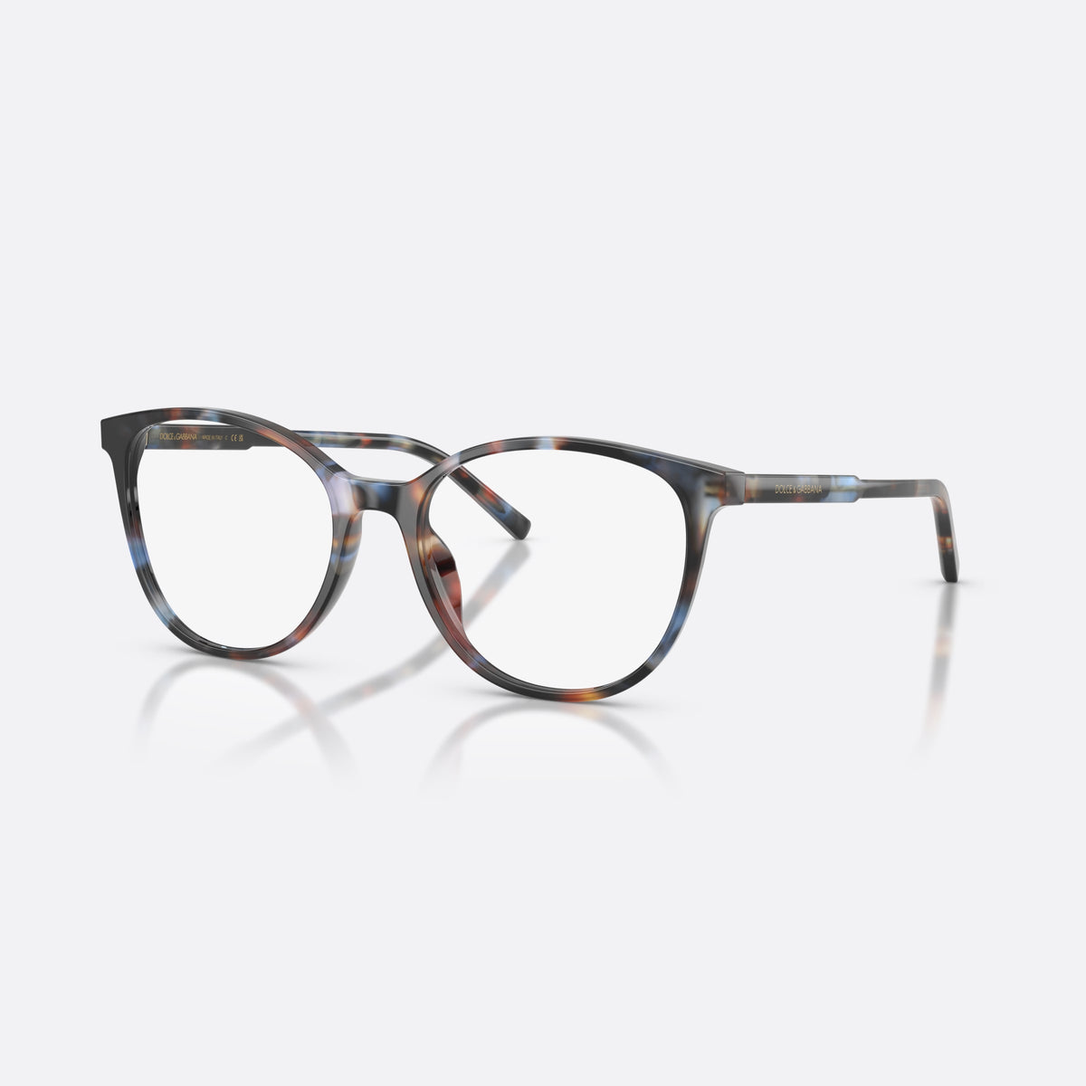Rame ochelari de vedere Dolce & Gabbana DG3425 3443, fluture albastru, pentru femei, punte simplă, literele brandului pe brațe, balamale aurii