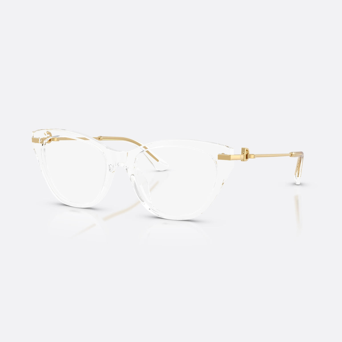 Dolce & Gabbana DG3428 3133 eyeglasses, clear butterfly frame for women, keyhole bridge, slim tapered temples, clear lenses