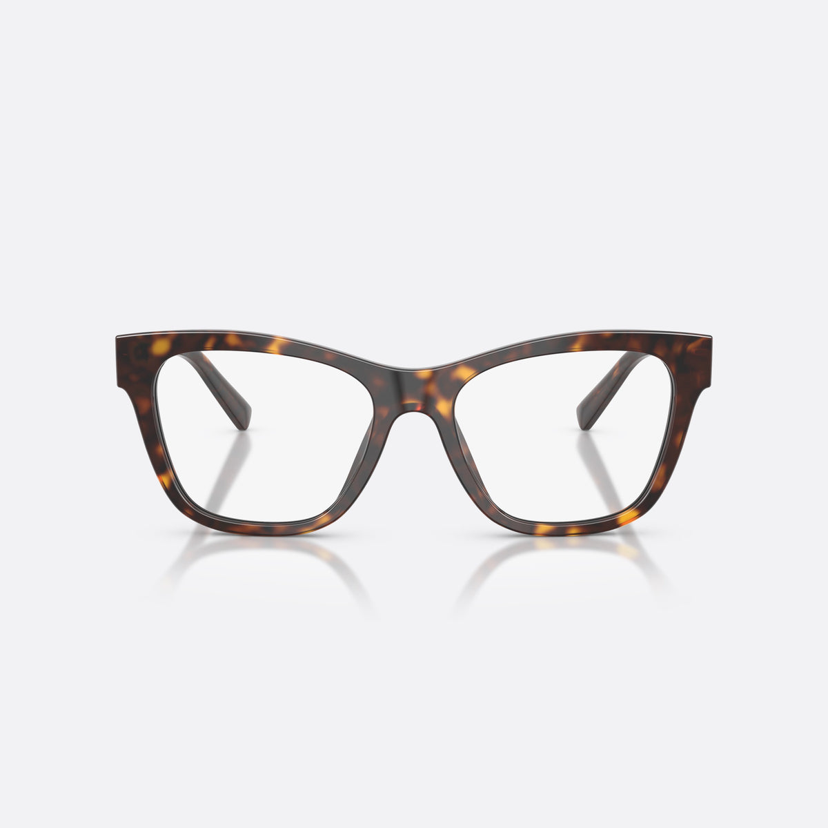 Rame ochelari de vedere Dolce & Gabbana DG3430 502, patrati havana, pentru femei, punte simplă din acetat, logo brand pe braț, ramă completă, vedere din față