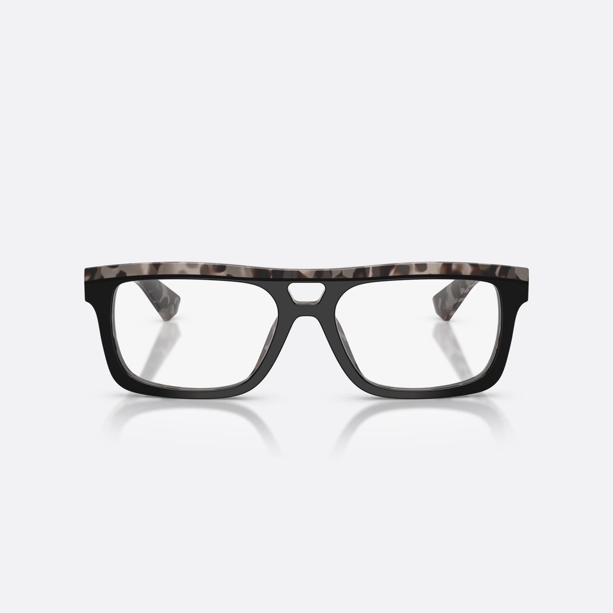 Rame ochelari de vedere Dolce & Gabbana DG3431 3403, rectangulari negru, pentru bărbați, punte keyhole, literele brandului pe brațe, ramă completă, vedere din față