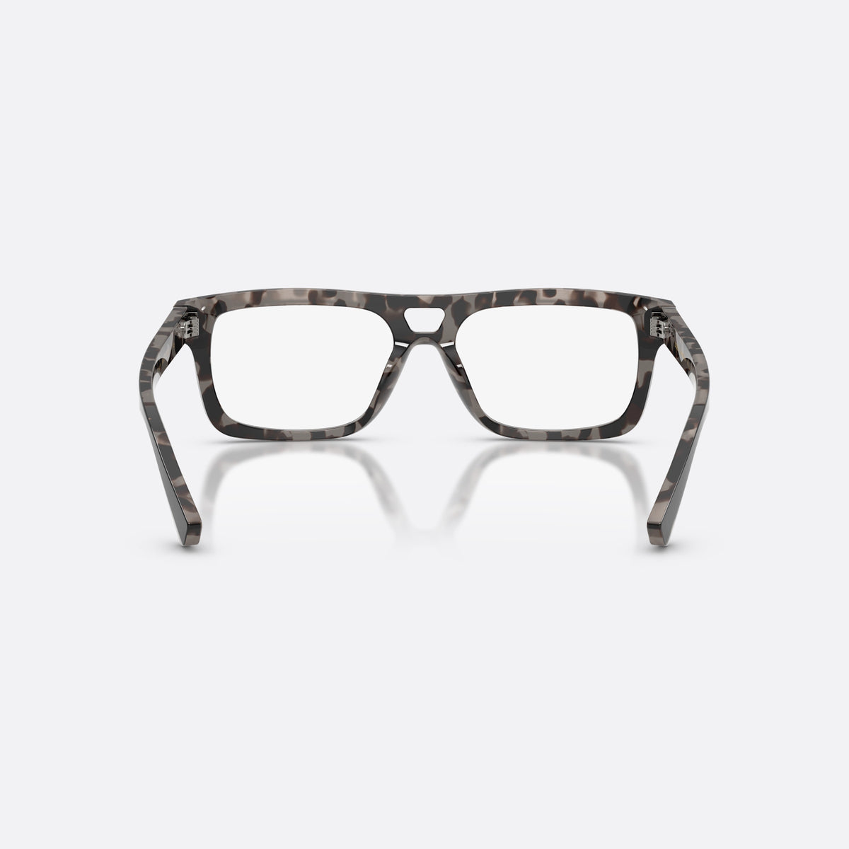 Dolce & Gabbana DG3431 3403 eyeglasses, black rectangle frame for men, keyhole bridge, brand lettering on temples, full rim frame, back view
