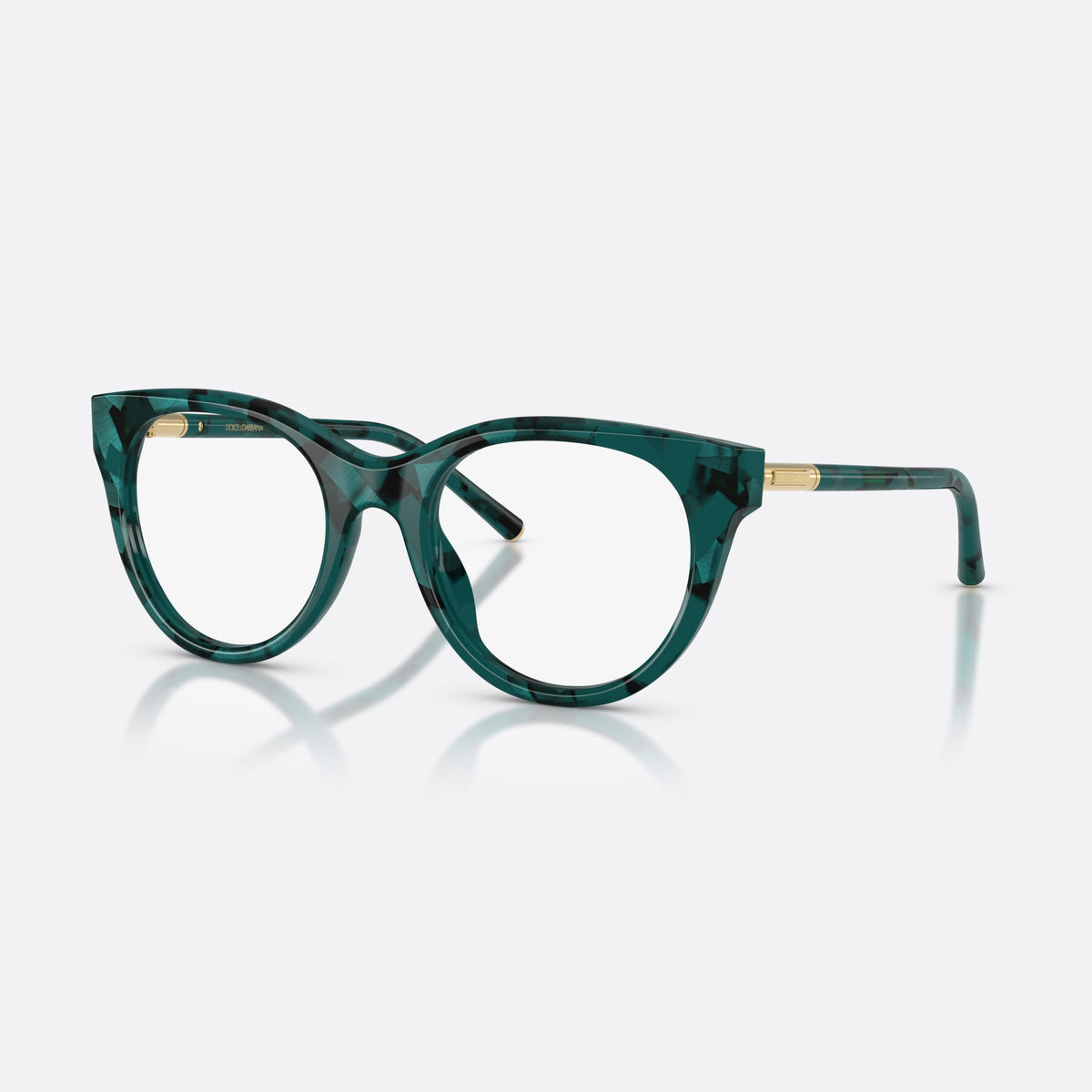 Rame ochelari de vedere Dolce & Gabbana DG3433 3460, phantos verde, pentru femei, punte keyhole, literele brandului pe brațe, ramă completă