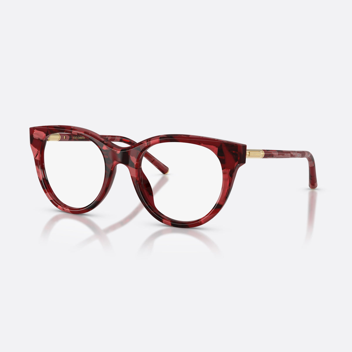 Rame ochelari de vedere Dolce & Gabbana DG3433 3463, phantos roșu, pentru femei, punte keyhole, litere ale brandului pe brațe, ramă completă
