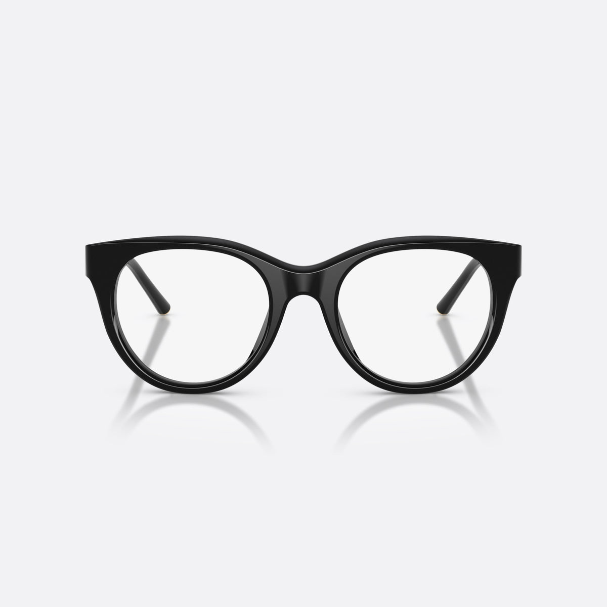 Dolce & Gabbana DG3433 501 eyeglasses, black phantos frame for women, plain bridge, brand lettering on temples, full-rim frame, front view