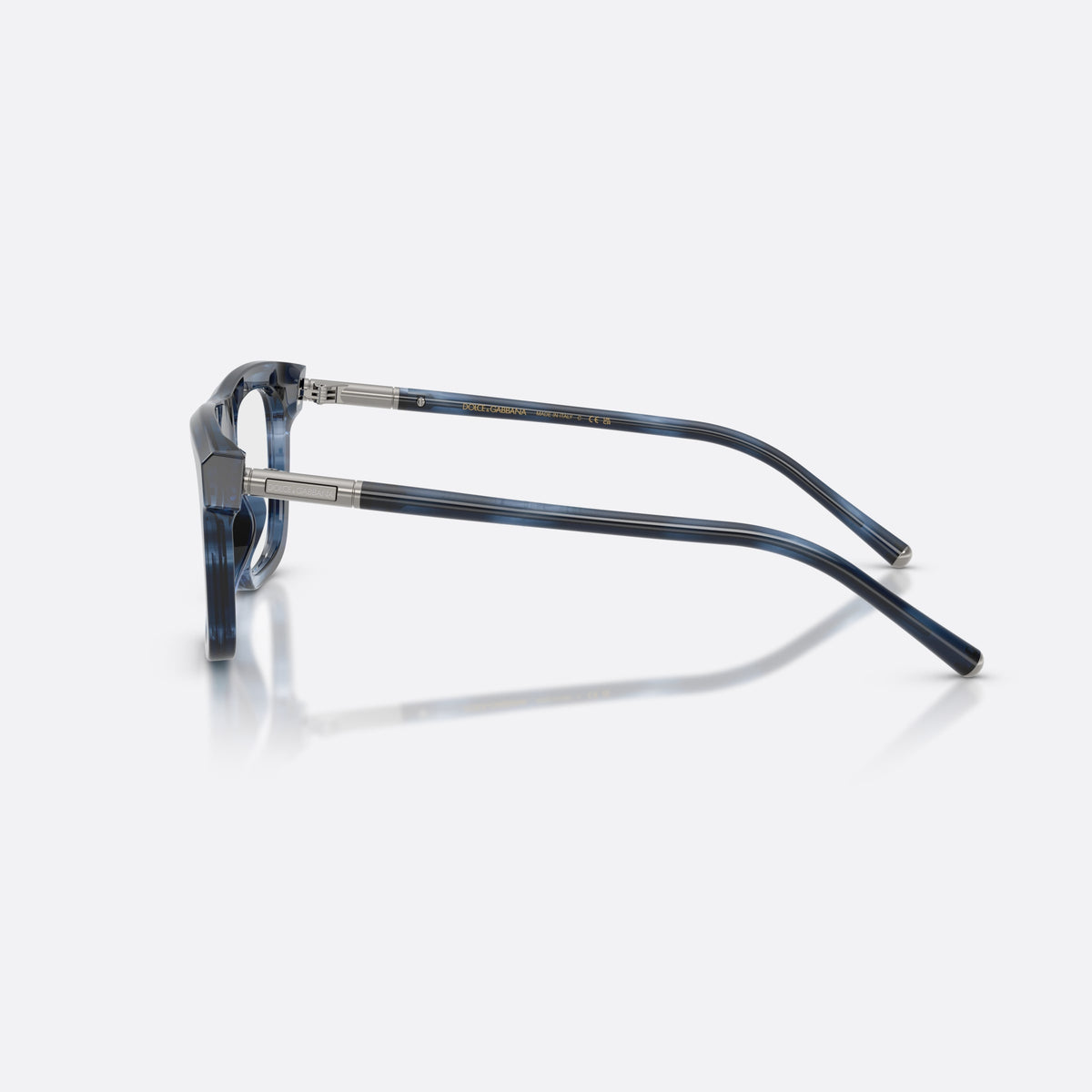 Rame ochelari de vedere Dolce & Gabbana DG3434 3448, patrati albastru, pentru bărbați, punte dublă simplă, brațe subțiri, conice, ramă completă, vedere laterală
