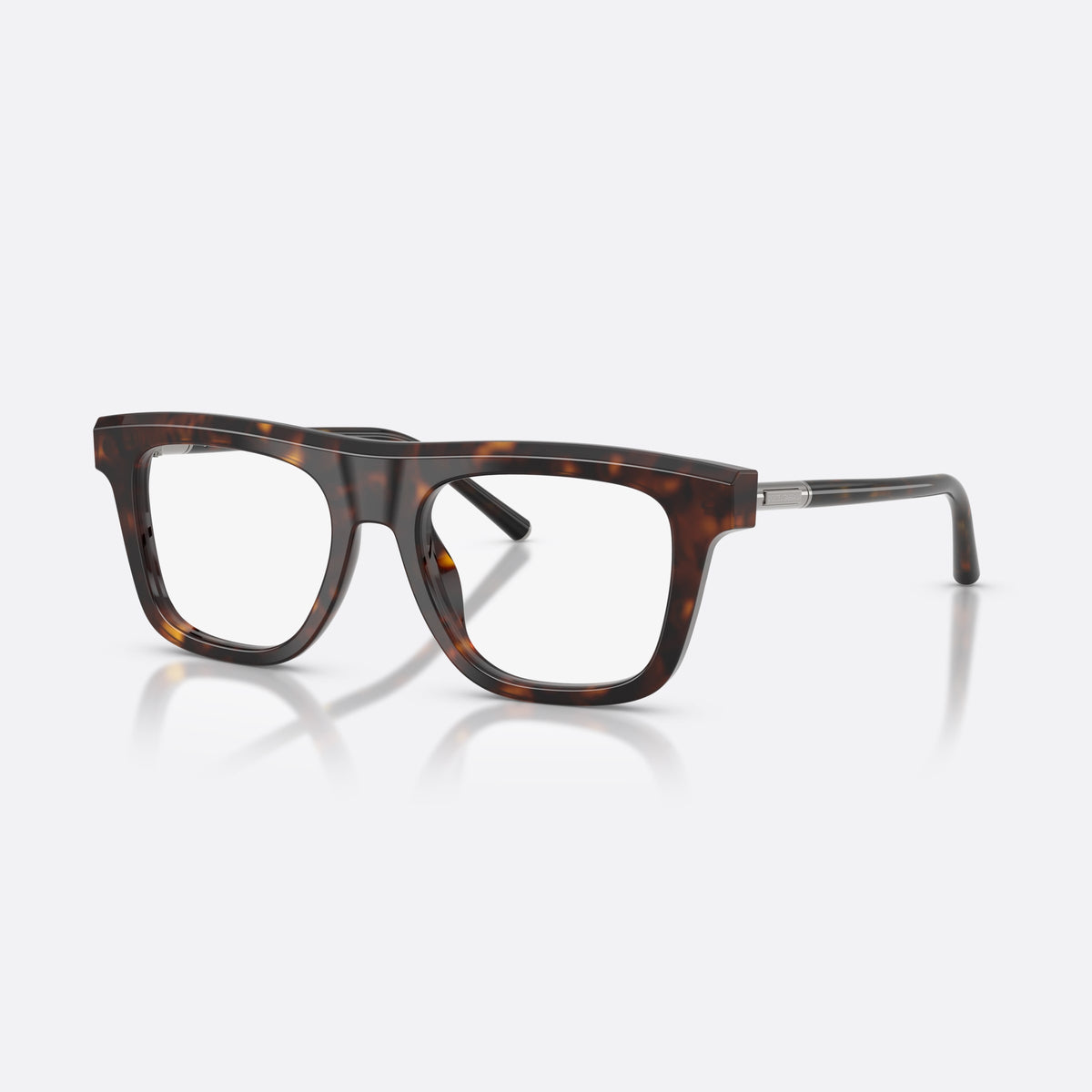 Rame ochelari de vedere Dolce & Gabbana DG3434 502, patrati havana, pentru bărbați, punte simplă cu bară superioară, ramă completă din acetat
