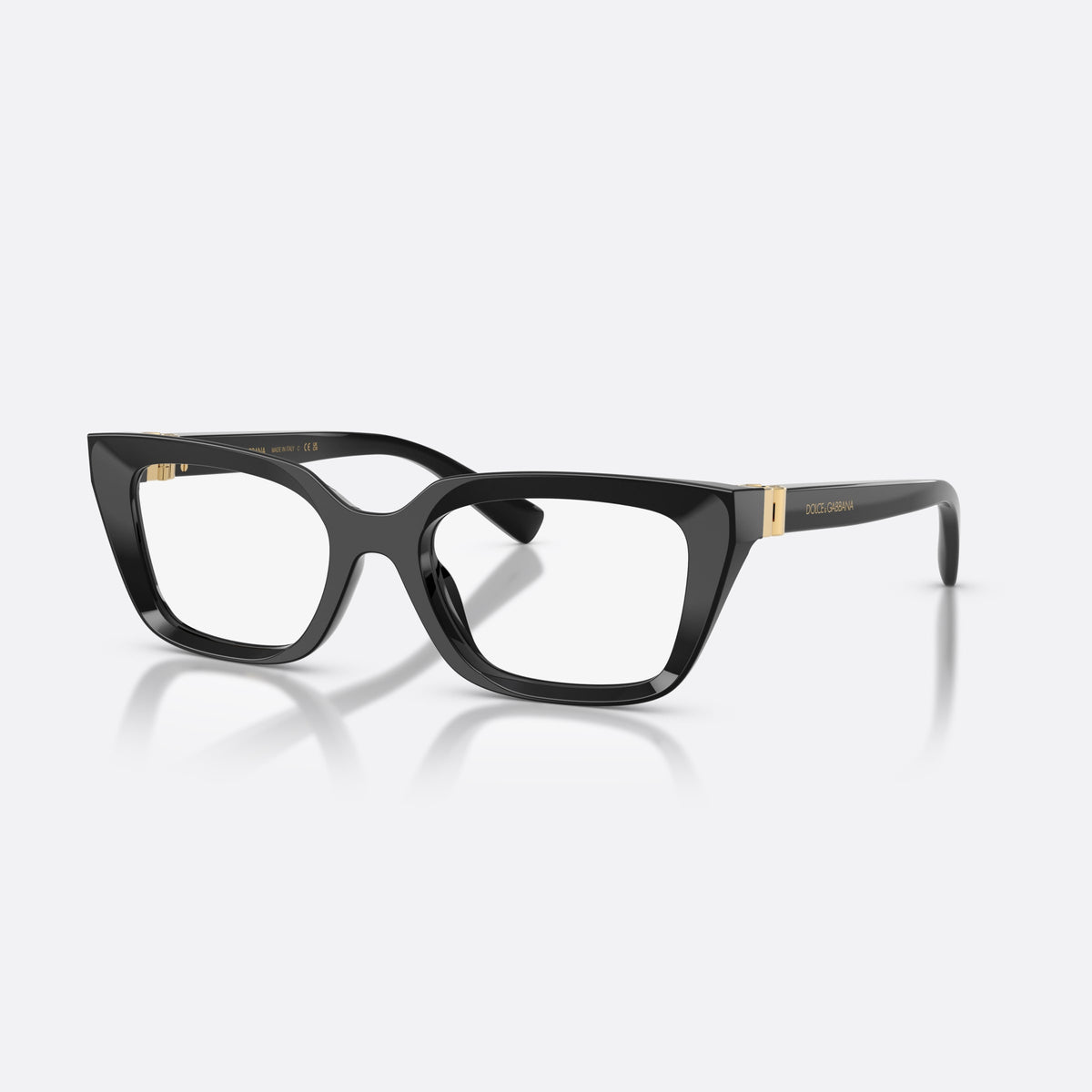 Rame ochelari de vedere Dolce & Gabbana DG3436 501, rectangulari negru, pentru femei, punte simplă tip șa, literele brandului pe brațe