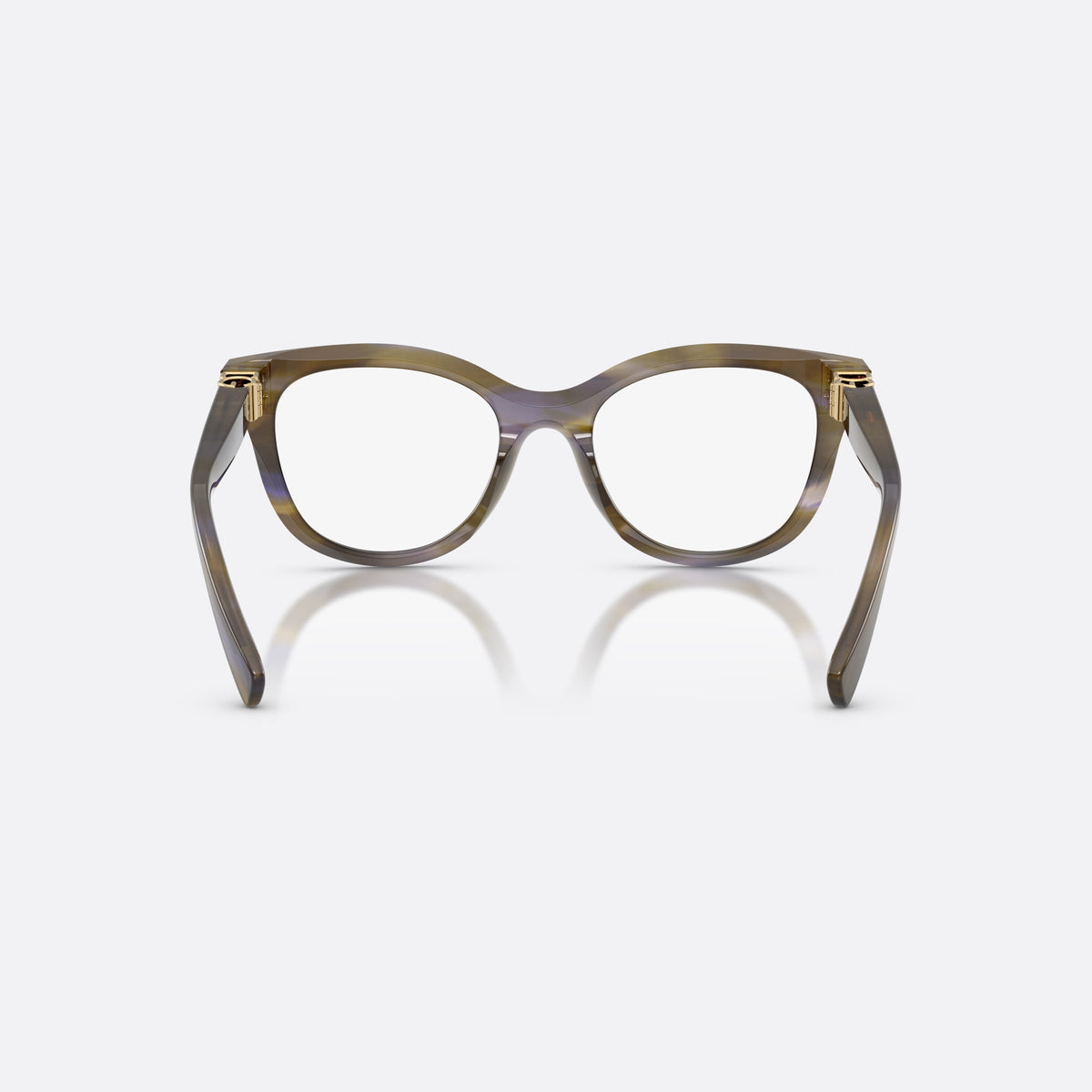 Rame ochelari de vedere Dolce & Gabbana DG3437 3447, phantos verde, pentru femei, punte simplă din acetat, literele brandului pe brațe, vedere din spate