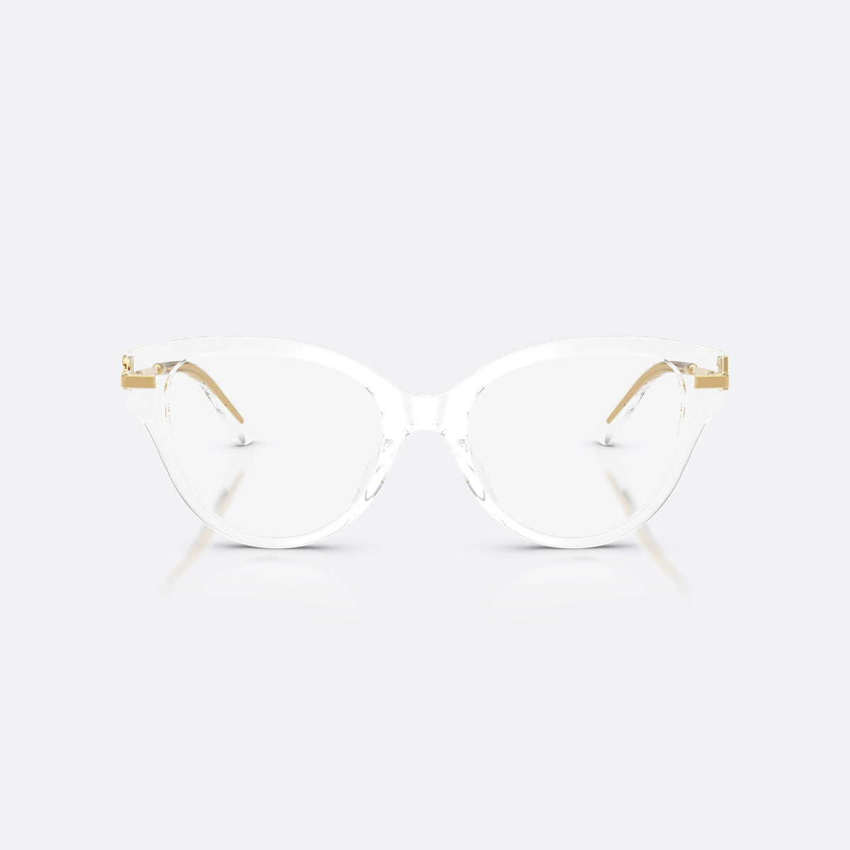 Rame ochelari de vedere Dolce & Gabbana DG3438 3133, fluture transparent, pentru femei, punte simplă cu zonă nazală integrată, ramă completă, vedere din față