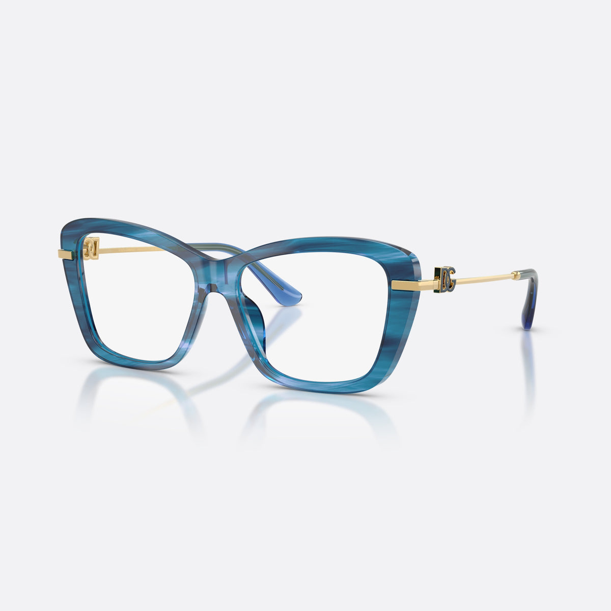 Rame ochelari de vedere Dolce & Gabbana DG3439 3472, patrati albastru, pentru femei, punte dublă cu arc central, ramă completă din acetat