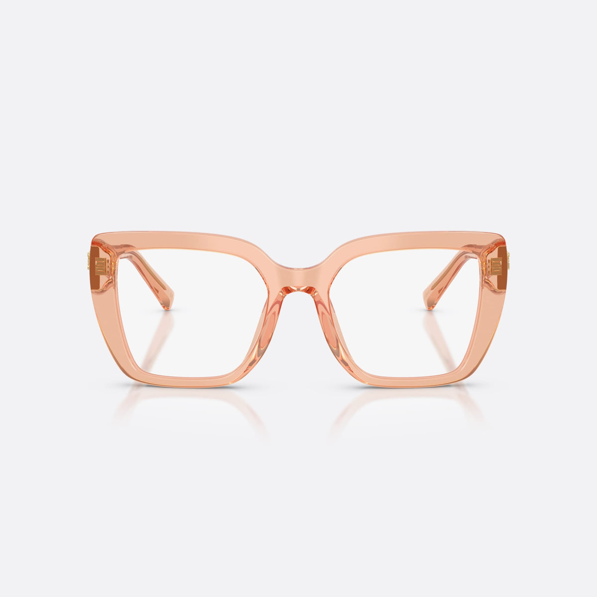 Dolce & Gabbana DG3441 3226 eyeglasses, pink square frame for women, plain bridge with frame-integrated design, full-rim frame, front view