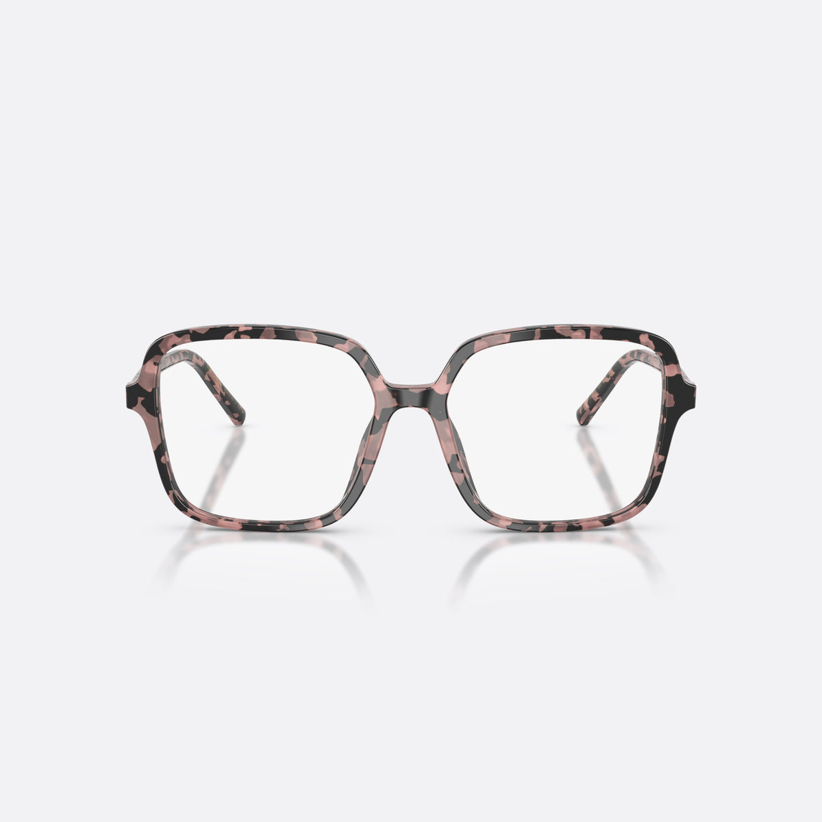 Dolce & Gabbana DG3442 3476 eyeglasses, havana square frame for women, plain integrated bridge, brand lettering on temples, front view