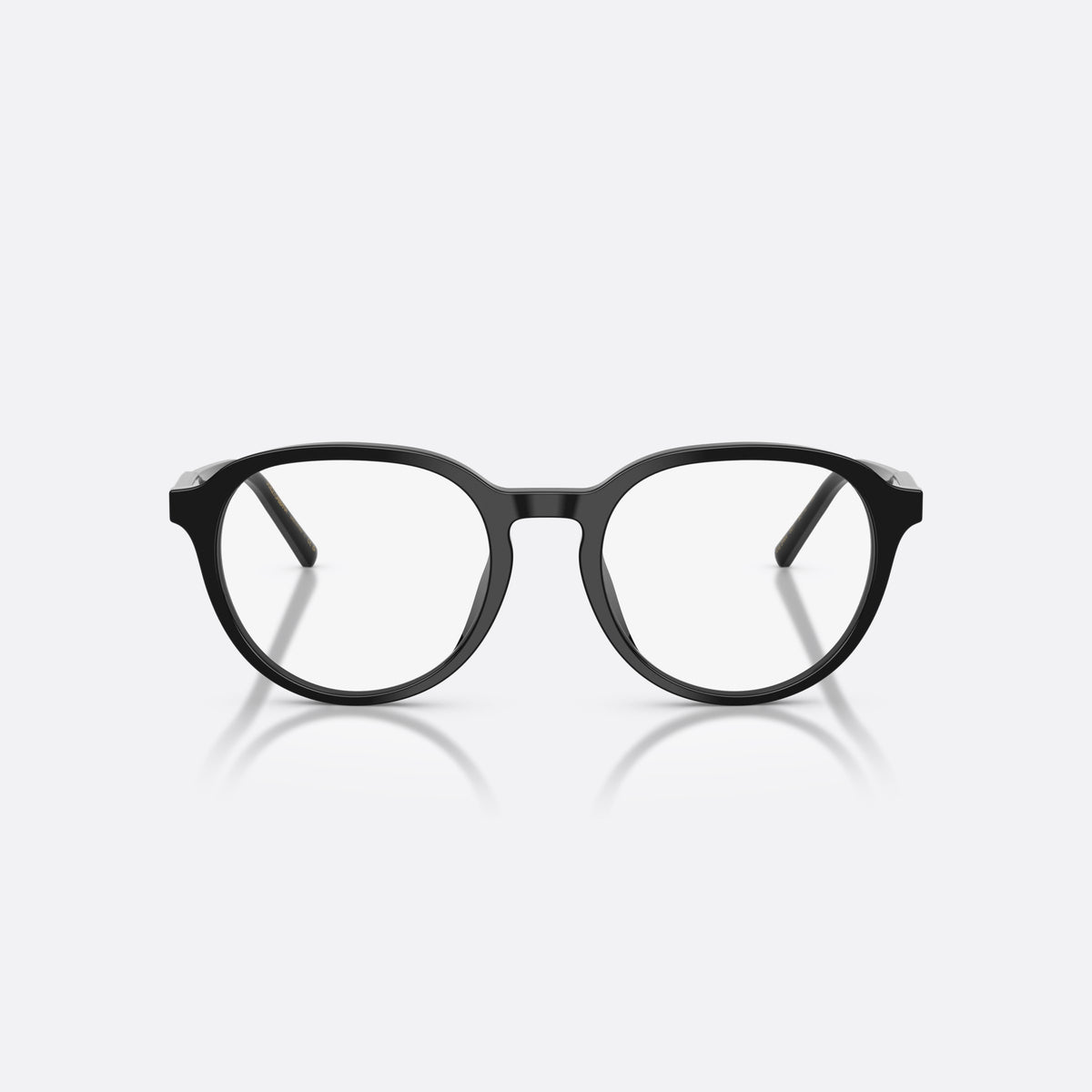 Dolce & Gabbana DG3444 501 eyeglasses, black phantos frame for men, brand lettering on temples, tapered temple tips, front view