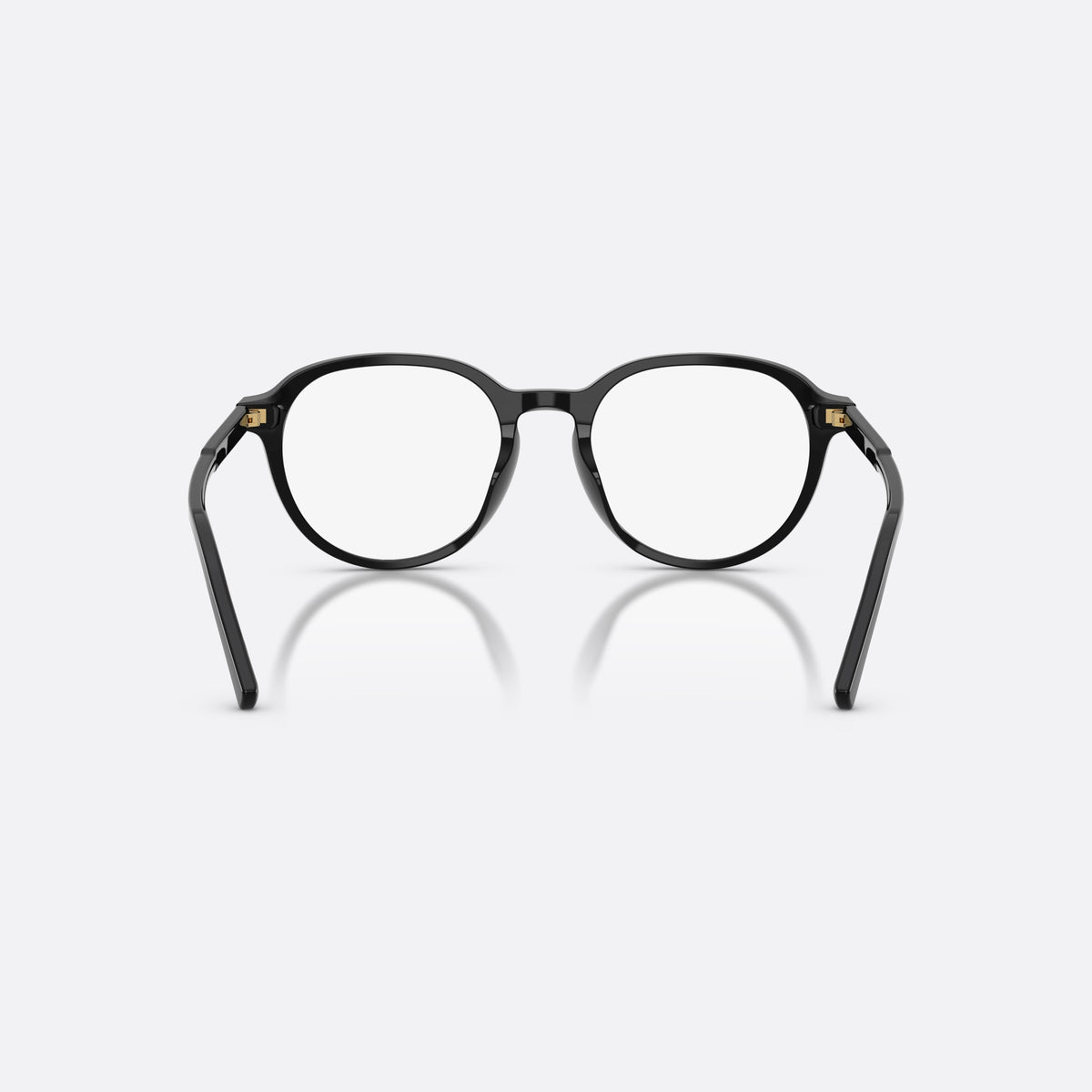 Dolce & Gabbana DG3444 501 eyeglasses, black phantos frame for men, brand lettering on temples, slim tapered temples, back view