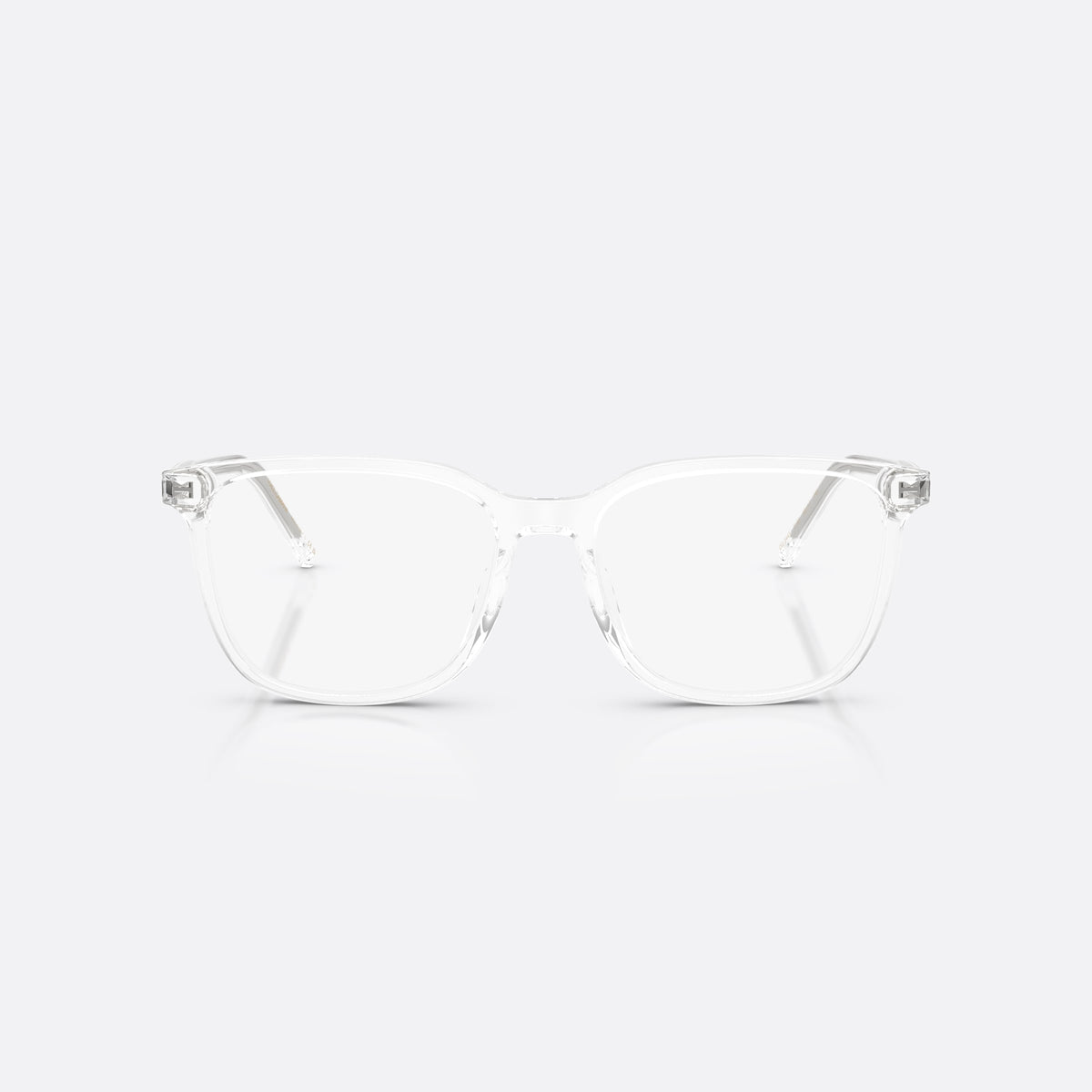 Dolce & Gabbana DG3445 3133 eyeglasses, clear square frame for men, plain bridge, brand logo on temple, full-rim frame, front view