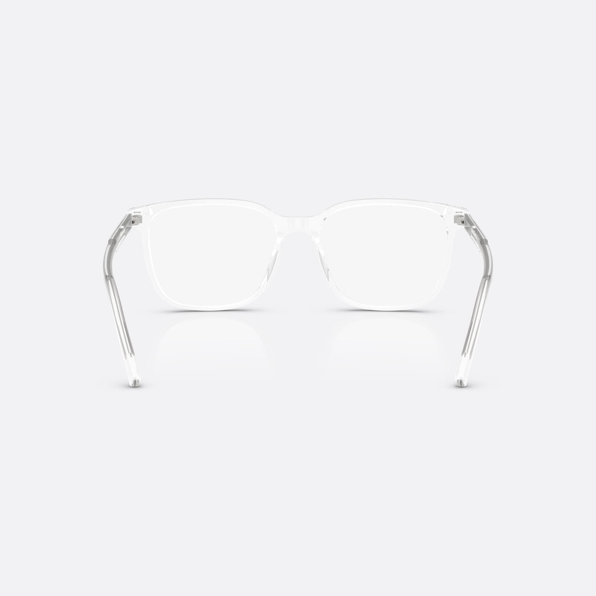 Dolce & Gabbana DG3445 3133 eyeglasses, clear square frame for men, plain bridge, brand logo on temple, full-rim frame, back view
