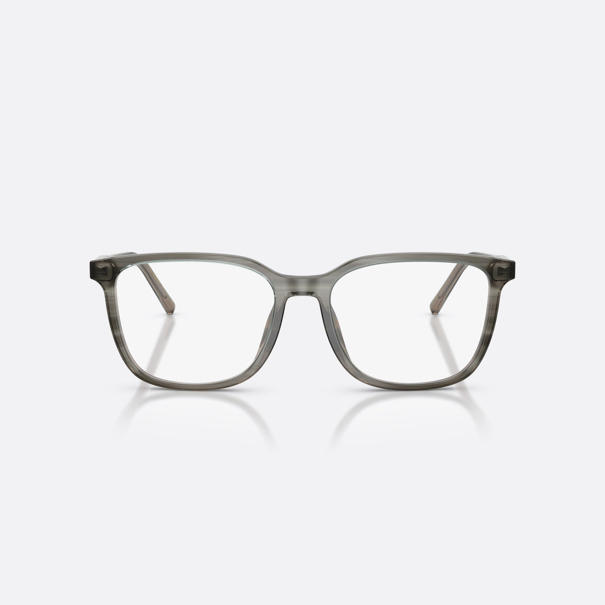 Dolce & Gabbana DG3445 3479 eyeglasses, grey square frame for men, plain integrated bridge, brand lettering on temples, front view