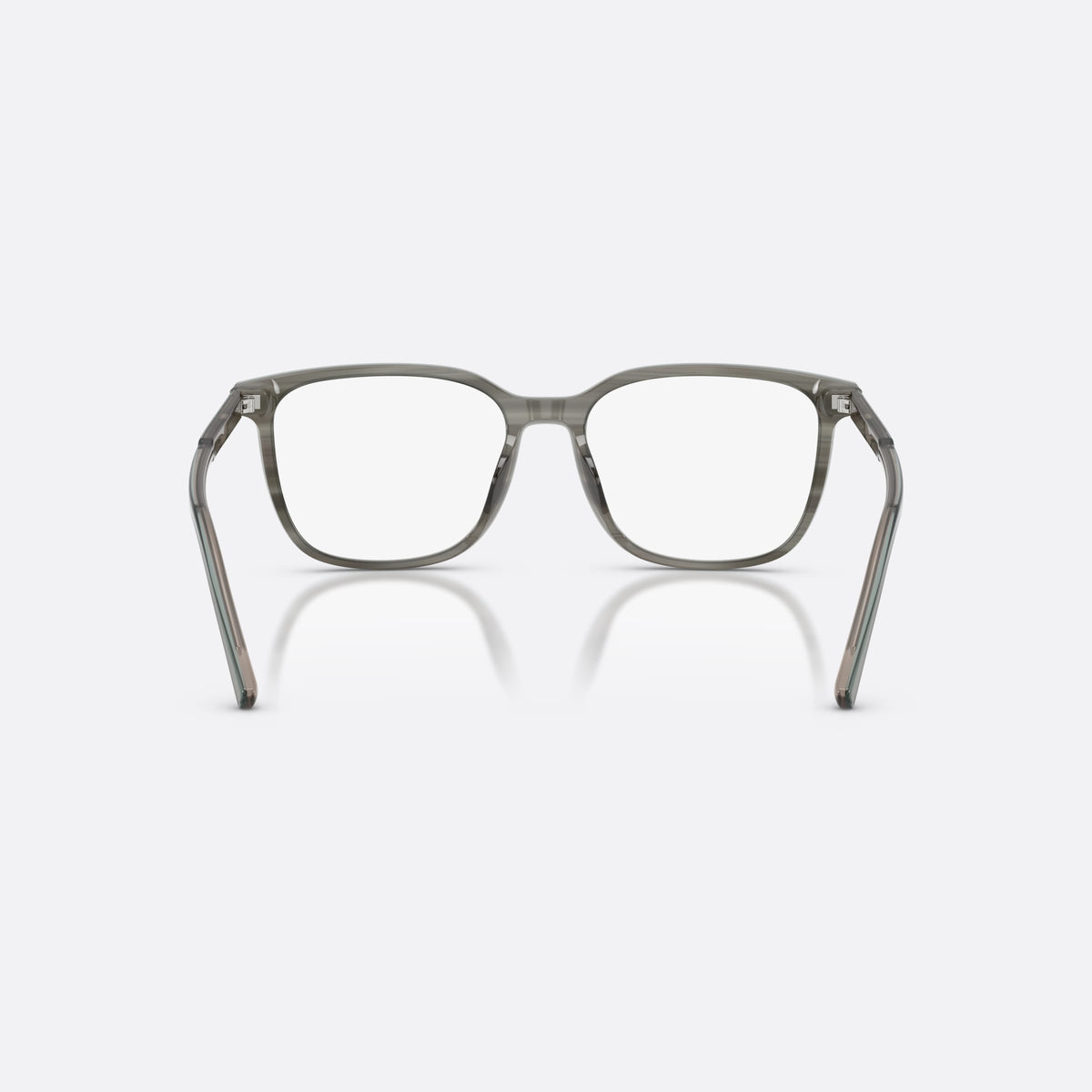 Dolce & Gabbana DG3445 3479 eyeglasses, grey square frame for men, plain integrated bridge, brand lettering on temples, back view