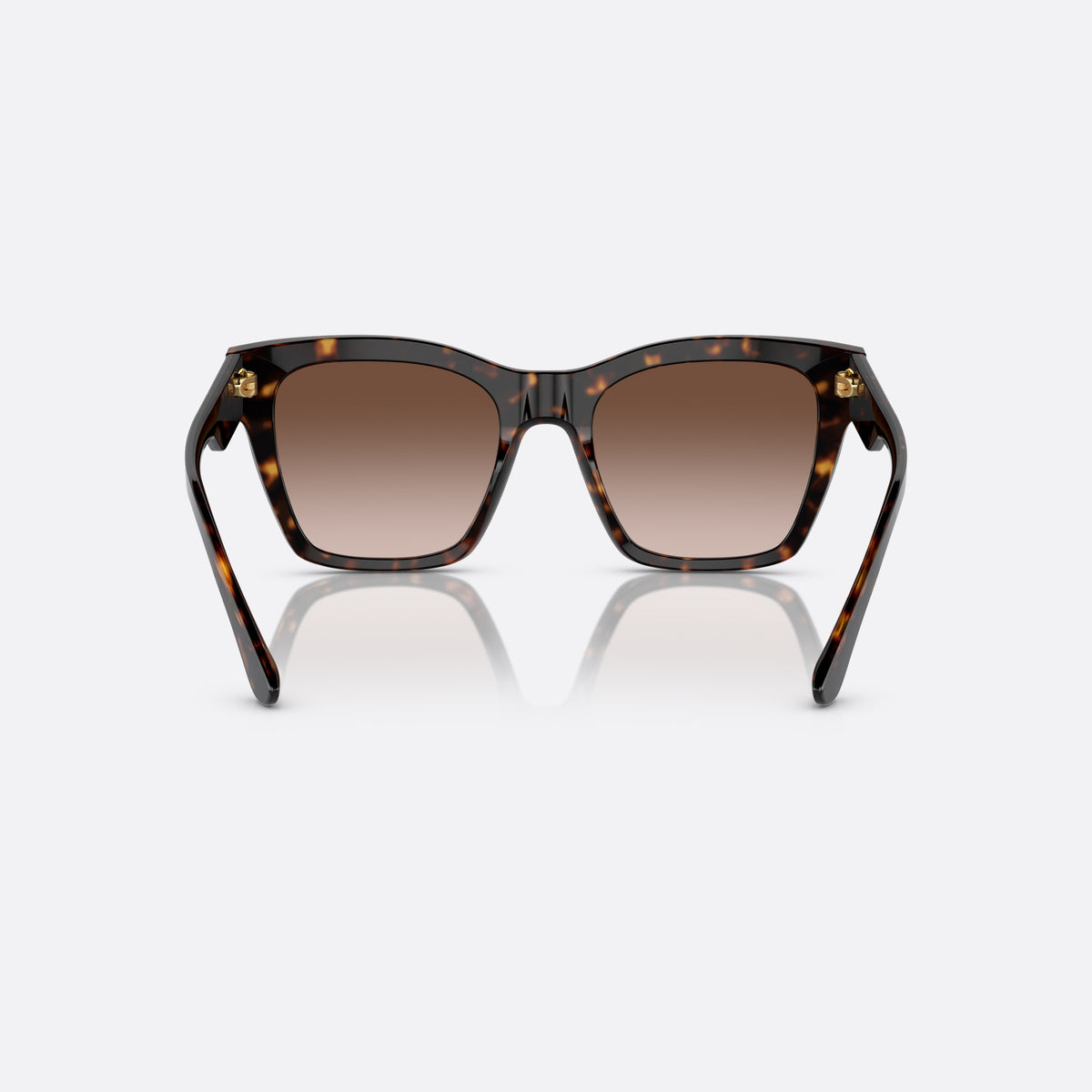 Ochelari de soare Dolce & Gabbana DG4384 502/13 B, patrati havana, pentru femei, punte simplă integrată, logo-ul brandului pe braț