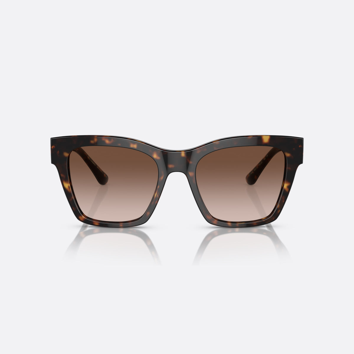 Ochelari de soare Dolce & Gabbana DG4384 502/13 B, patrati havana, pentru femei, punte simplă integrată, logo-ul brandului pe braț