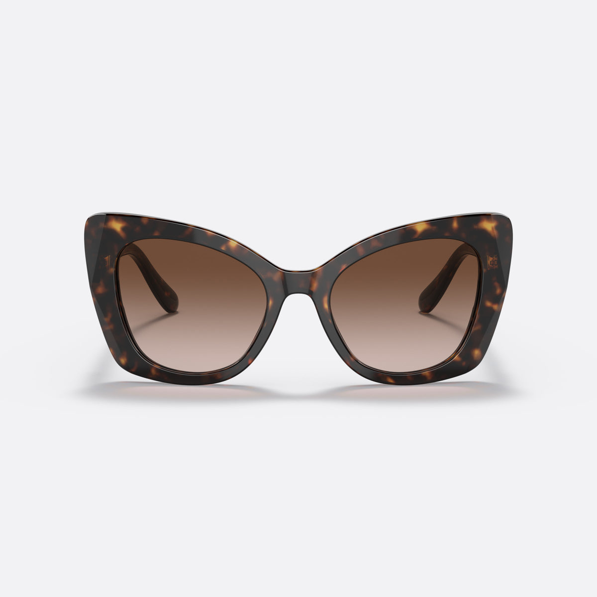 Dolce & Gabbana DG4405 502/13 D sunglasses, havana butterfly frame for women, integrated bridge, brand lettering on temples