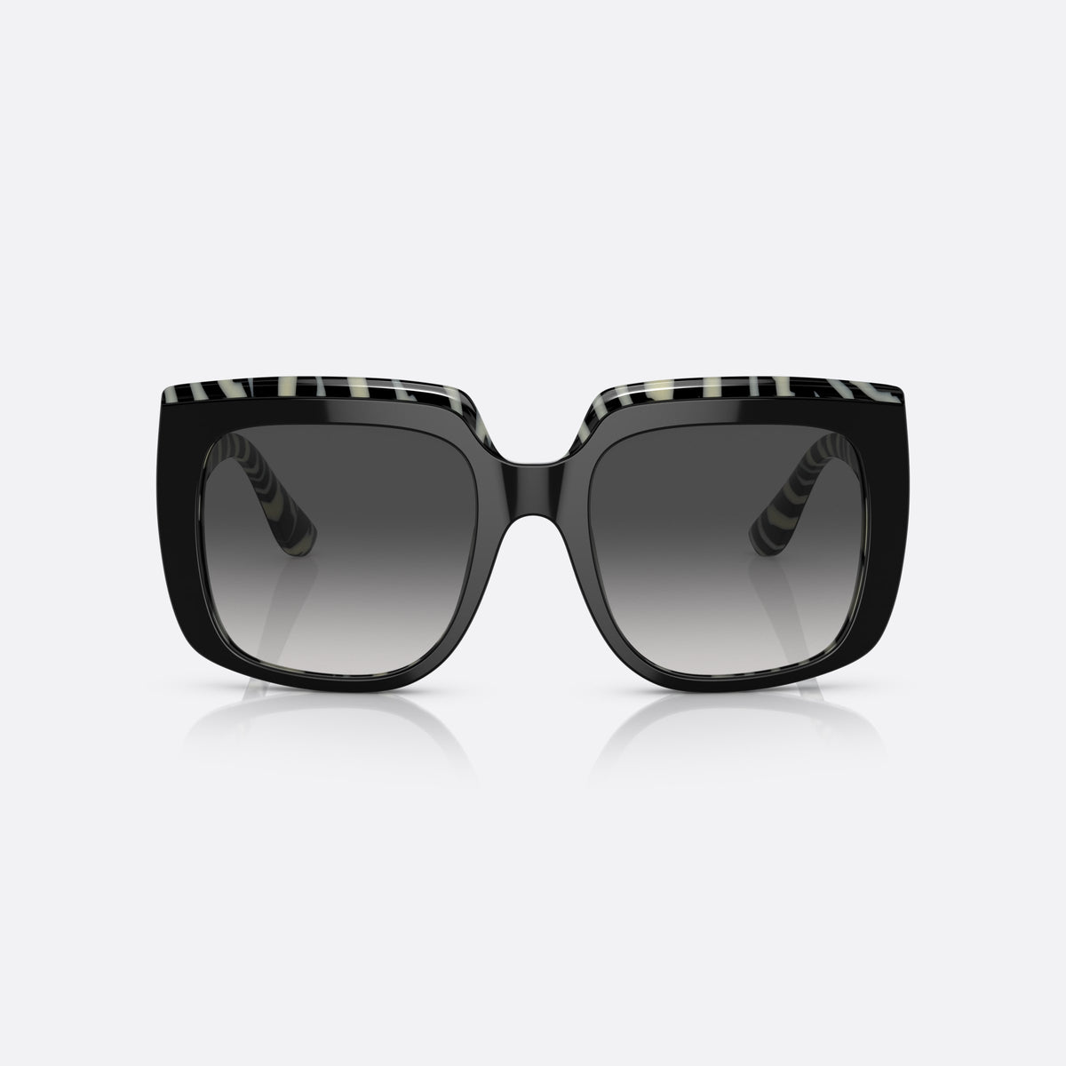 Ochelari de soare Dolce & Gabbana DG4414 3372/8G, patrati negru, pentru femei, punte simplă, integrată în ramă, ramă completă, vedere din față