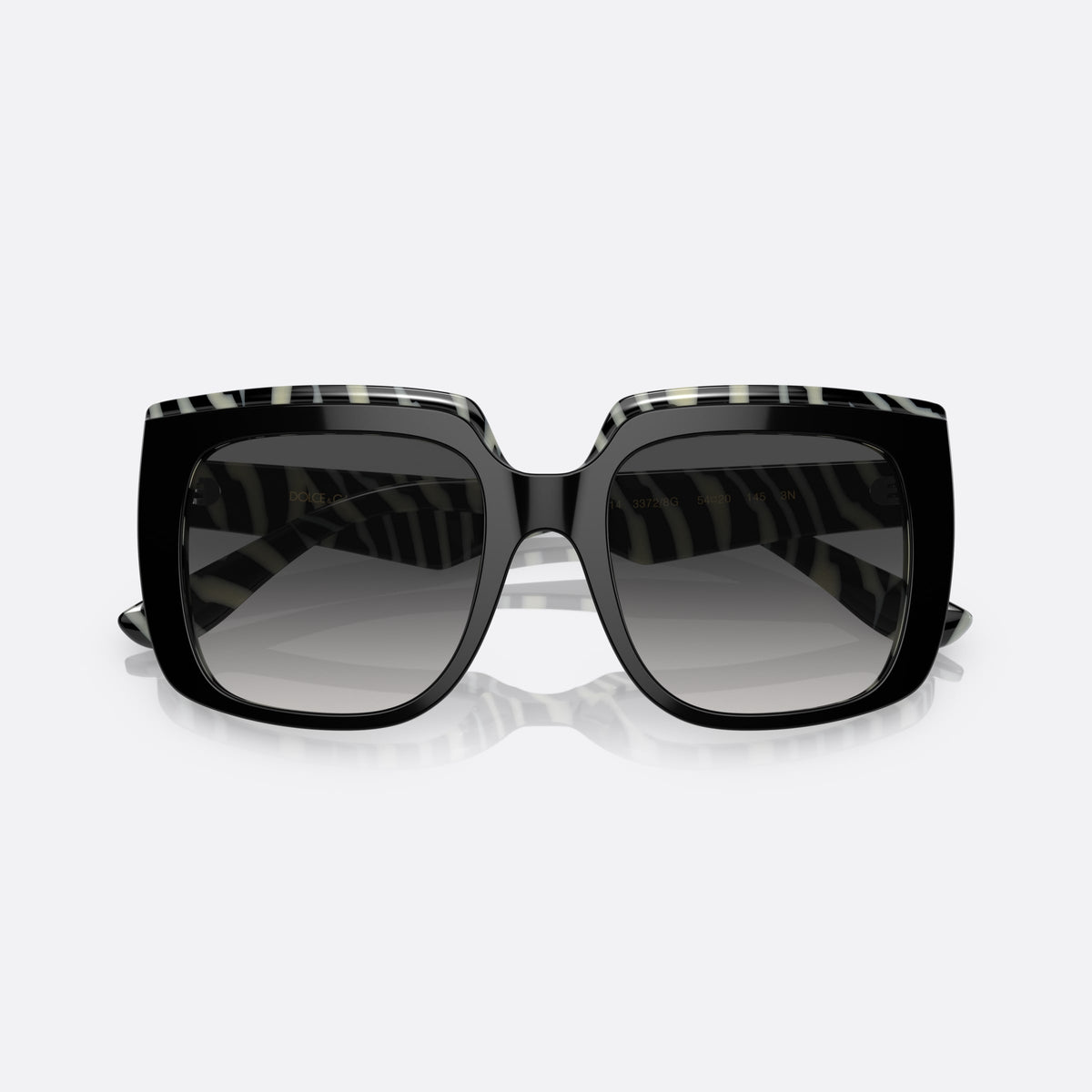 Ochelari de soare Dolce & Gabbana DG4414 3372/8G, patrati negru, pentru femei, punte simplă, integrată în ramă, ramă completă, cu brațele pliate