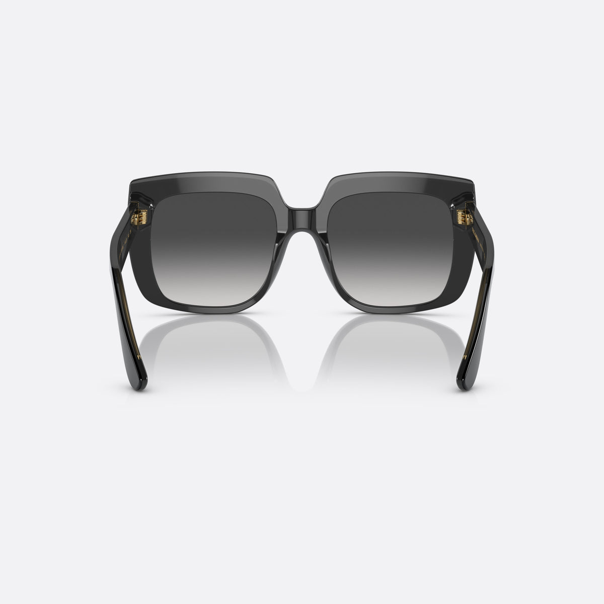Dolce & Gabbana DG4414 501/8G sunglasses, black square frame, unisex, double bridge, brand lettering on temple, full-rim frame, back view