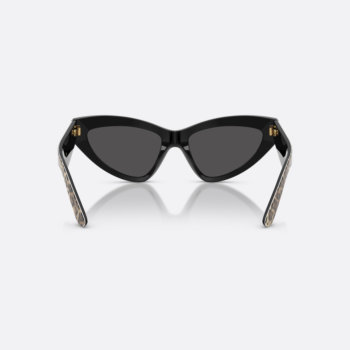 Dolce & Gabbana DG4439 316387 sunglasses, brown cat eye frame for women, plain bridge, brand logo on temples, full-rim frame, back view