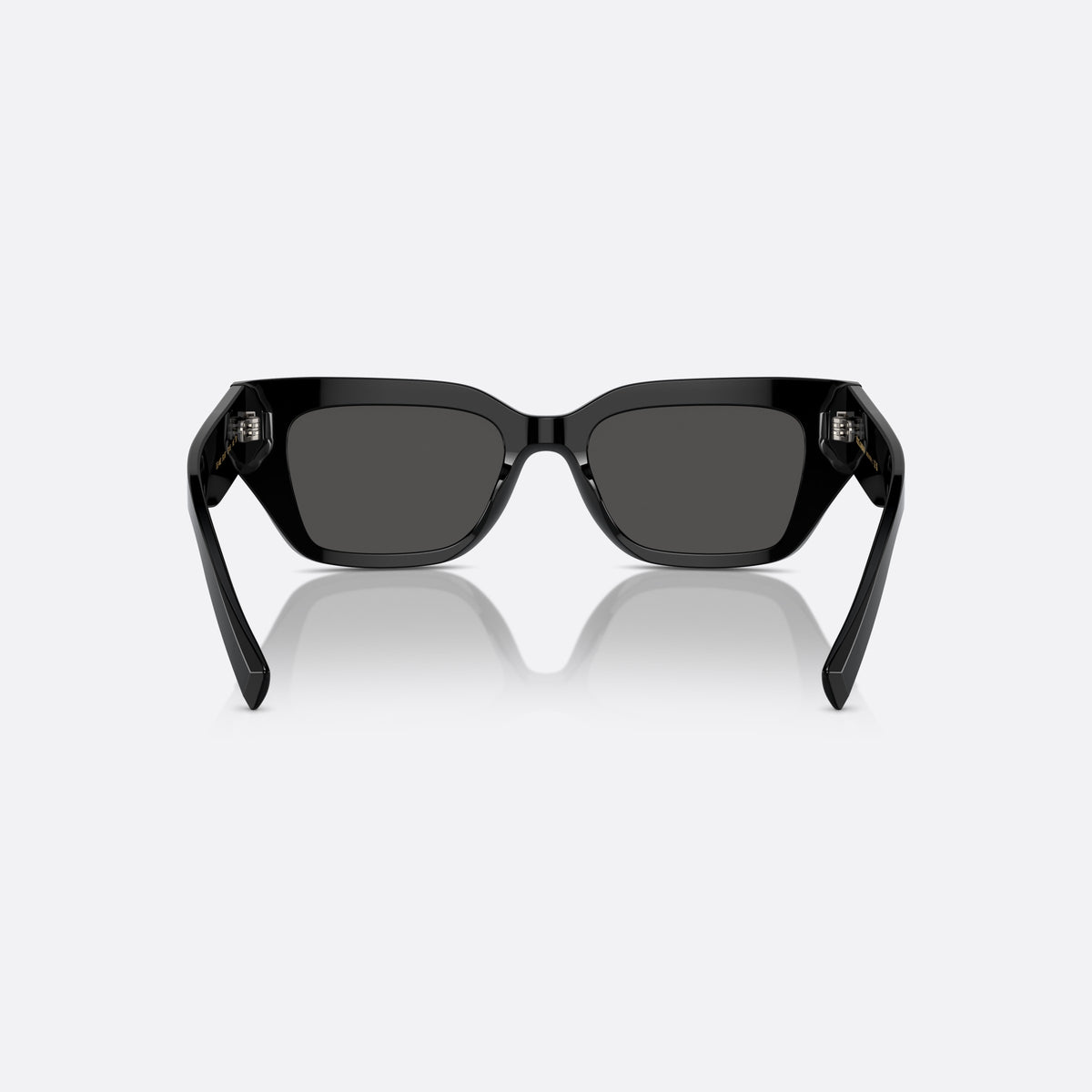 Dolce & Gabbana DG4462 501/87 sunglasses, black cat eye frame for women, plain bridge, brand lettering on temples, full rim