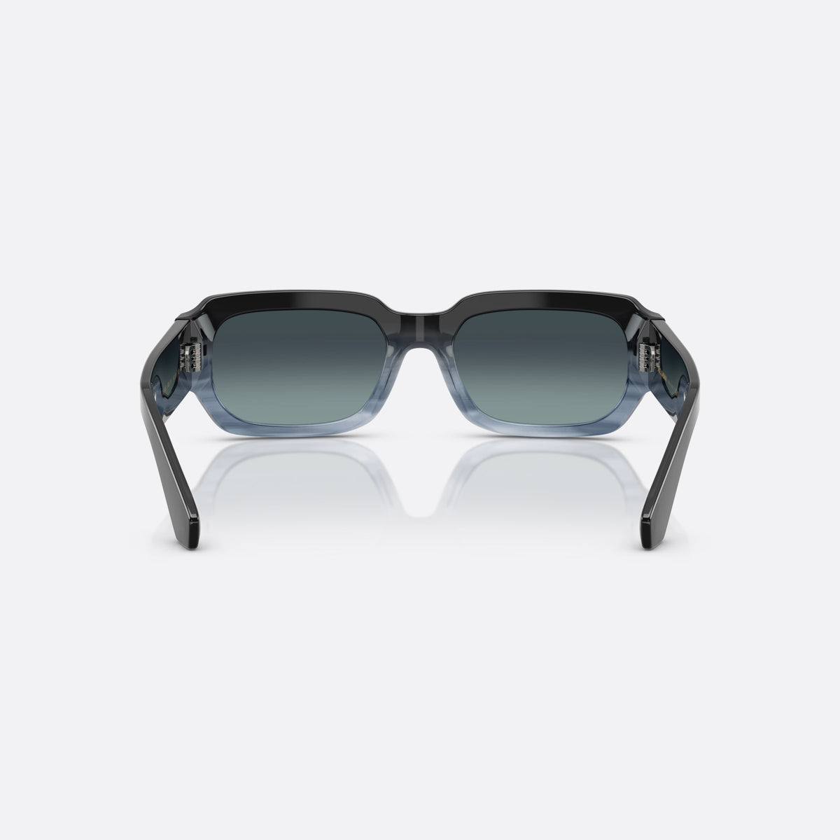 Dolce & Gabbana DG4485 348519 sunglasses, blue rectangle frame for men, plain bridge, integrated into front, full-rim frame, back view