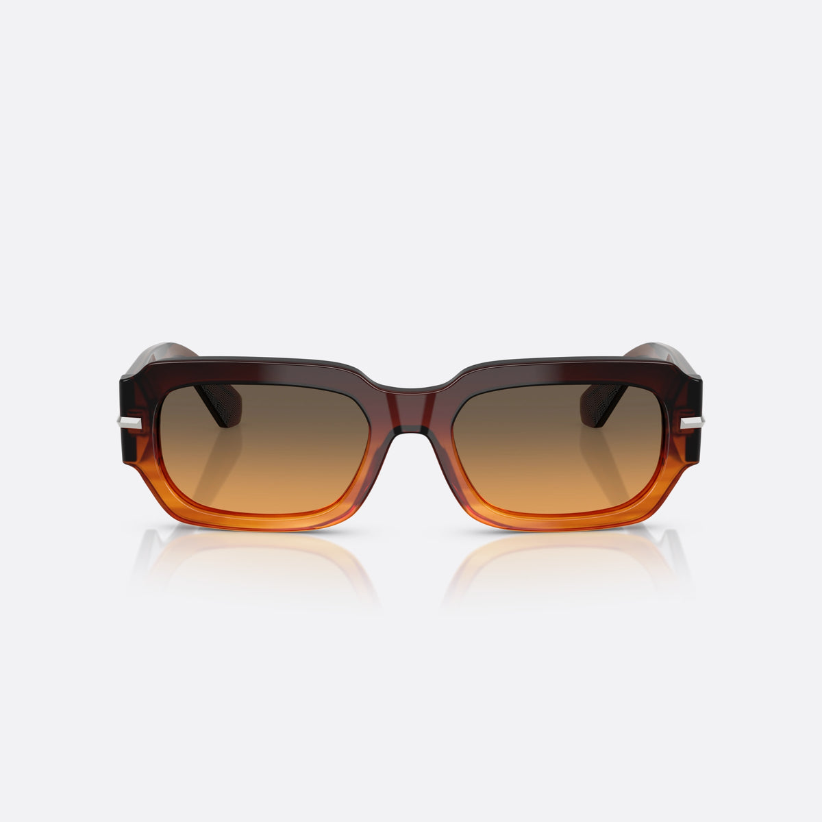 Dolce & Gabbana DG4485 348618 sunglasses, brown rectangle frame for men, plain bridge, wide tapered temples, front view