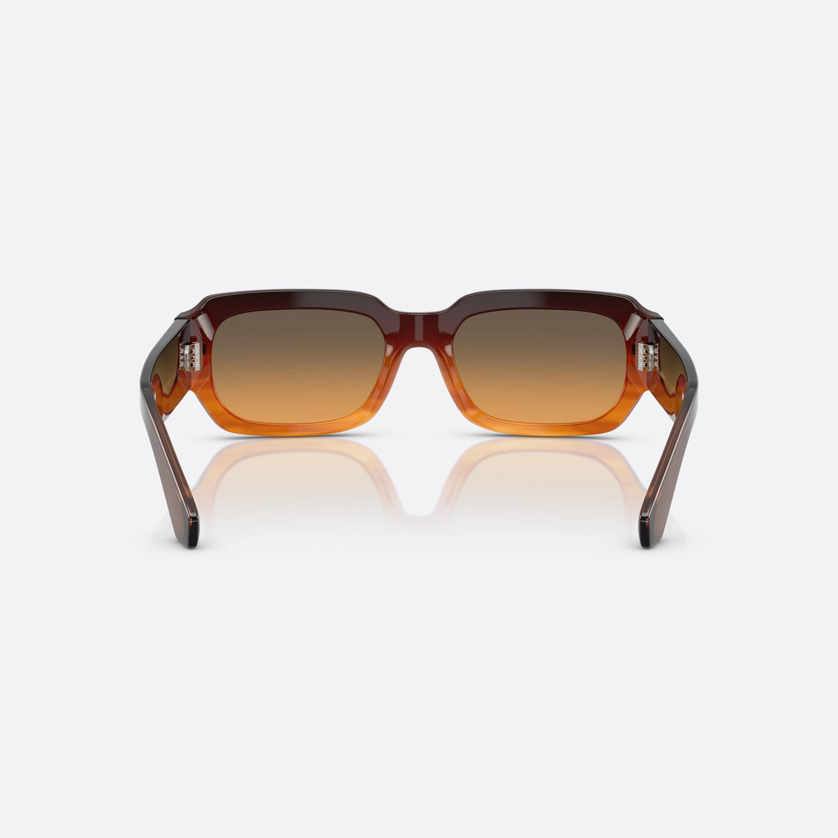 Dolce & Gabbana DG4485 348618 sunglasses, brown rectangle frame for men, plain bridge, wide tapered temples, back view