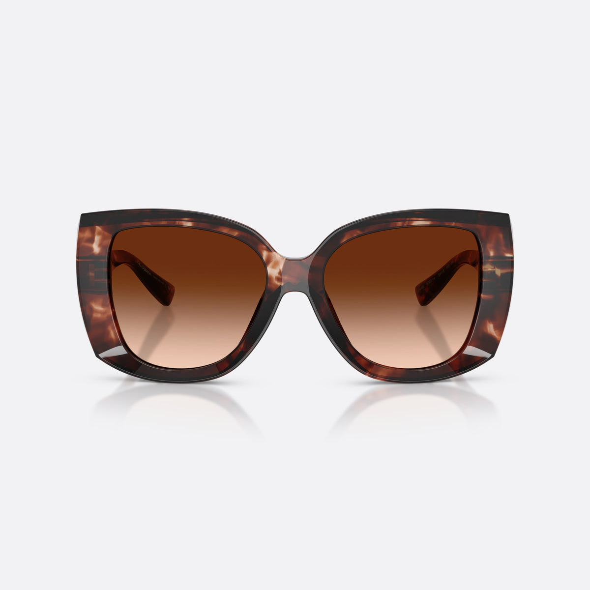 Dolce & Gabbana DG4495 322274 sunglasses, red square frame for women, plain bridge, brand lettering on temples, full-rim frame, front view