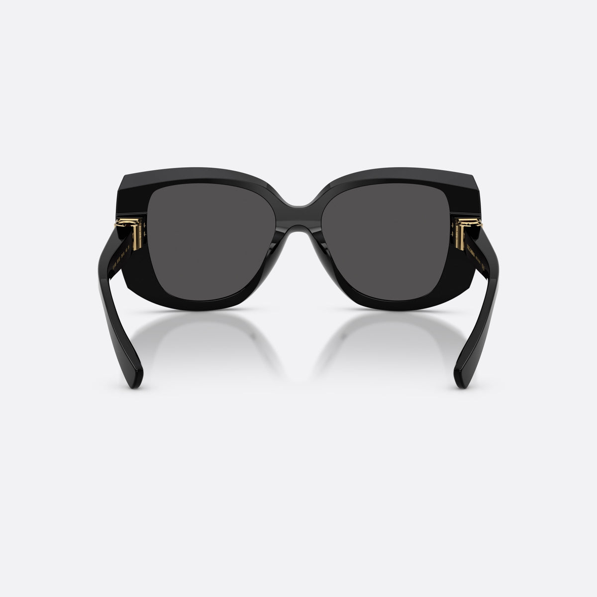 Dolce & Gabbana DG4495 501/87 sunglasses, black square frame for women, plain bridge, integrated into frame, full-rim frame, back view