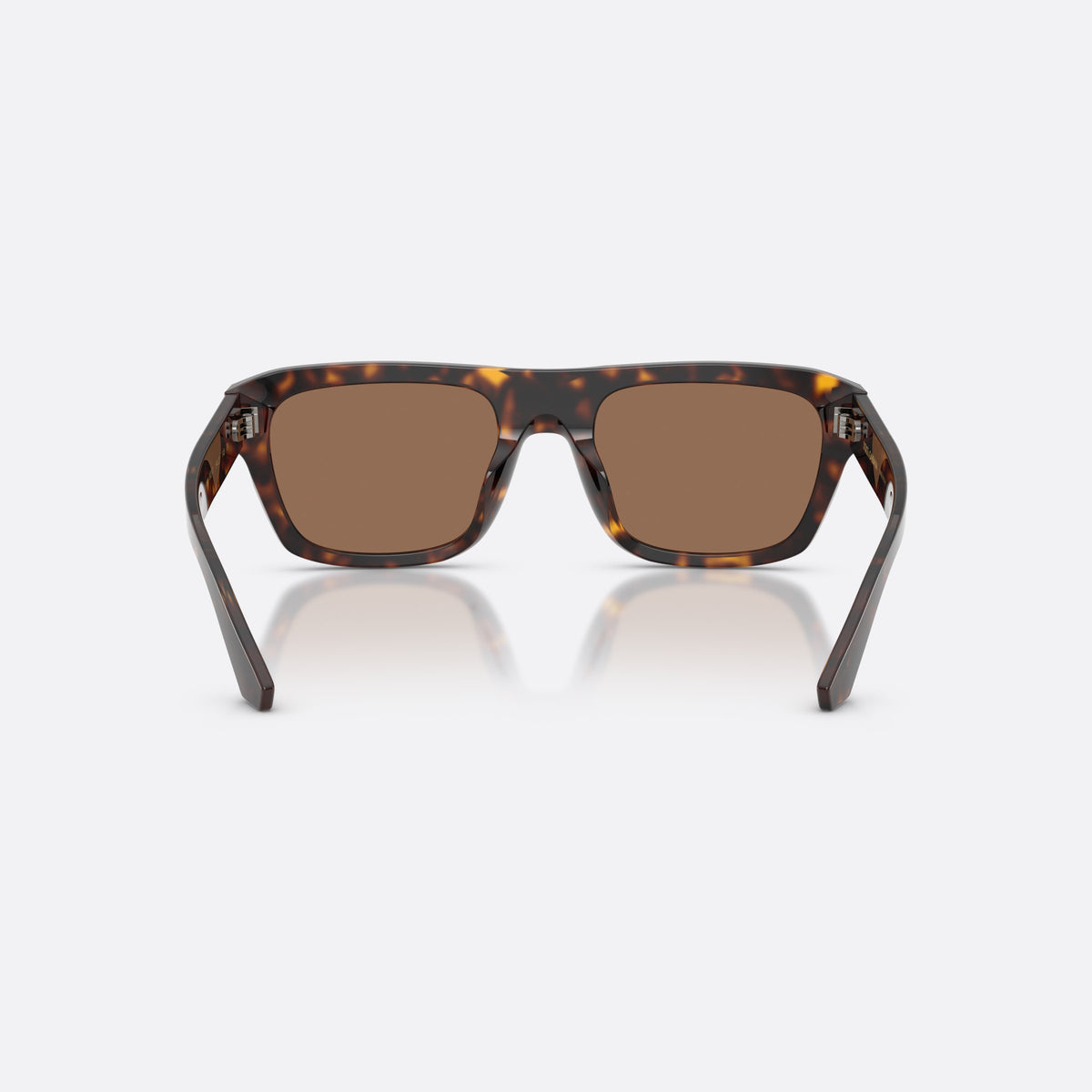 Ochelari de soare Dolce & Gabbana DG4496 502/73, rectangulari havana, pentru bărbați, punte simplă tip șa, placă cu logoul brandului pe braț, vedere din spate