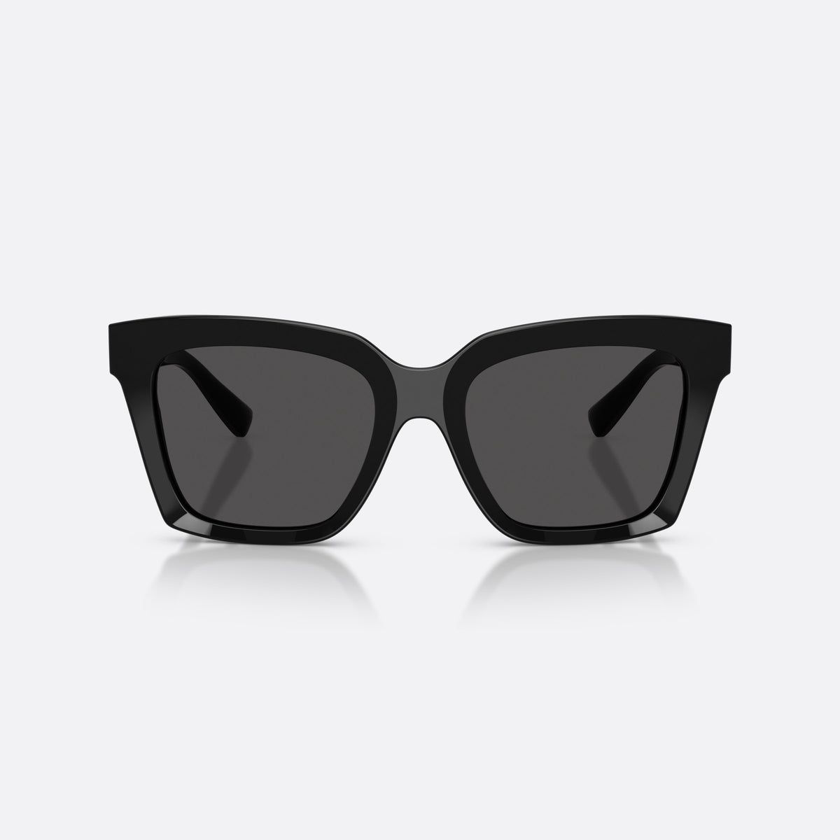 Ochelari de soare Dolce & Gabbana DG4498 501/87, patrati negru, pentru femei, punte simplă, literele brandului pe brațe, vedere din față