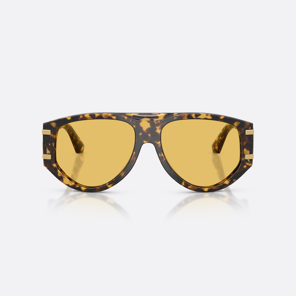 Dolce & Gabbana DG4499 333085 sunglasses, havana pilot frame for women, double bridge with top bar, brand lettering on temples, front view