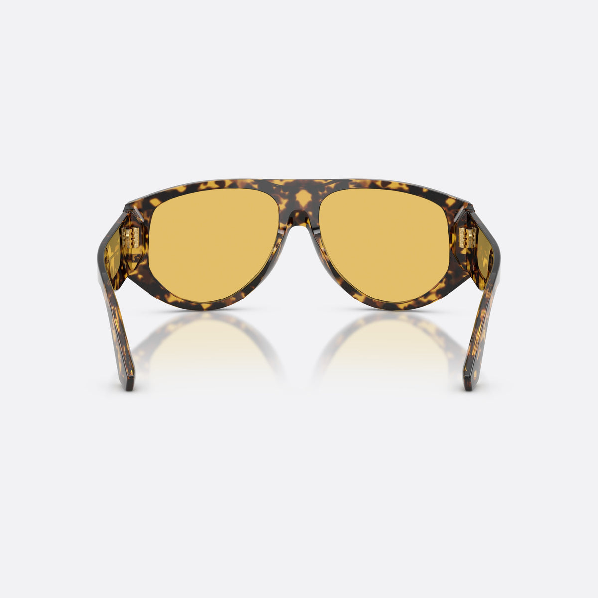 Dolce & Gabbana DG4499 333085 sunglasses, havana pilot frame for women, double bridge with top bar, brand lettering on temples, back view