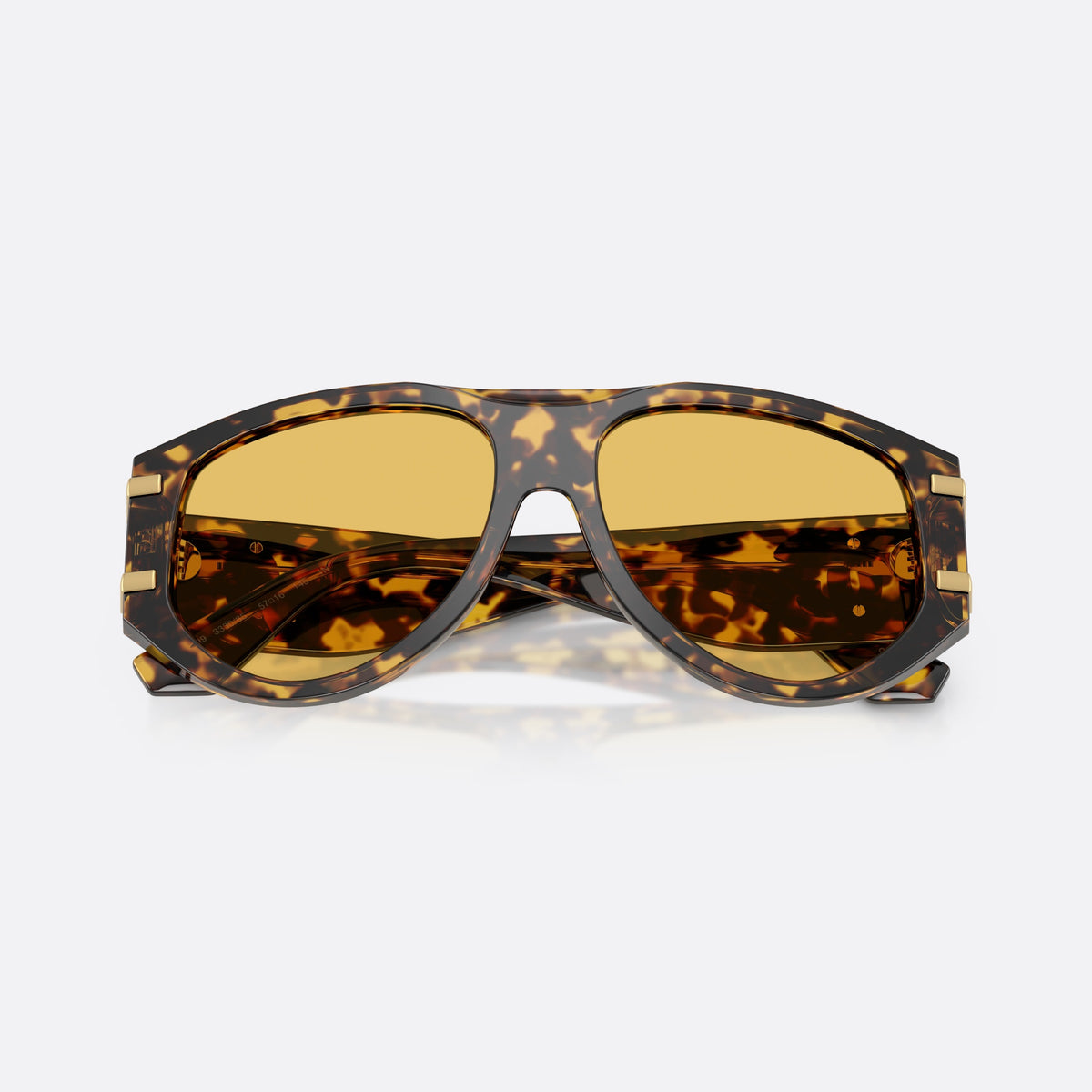 Dolce & Gabbana DG4499 333085 sunglasses, havana pilot frame for women, double bridge with top bar, brand lettering on temples, folded