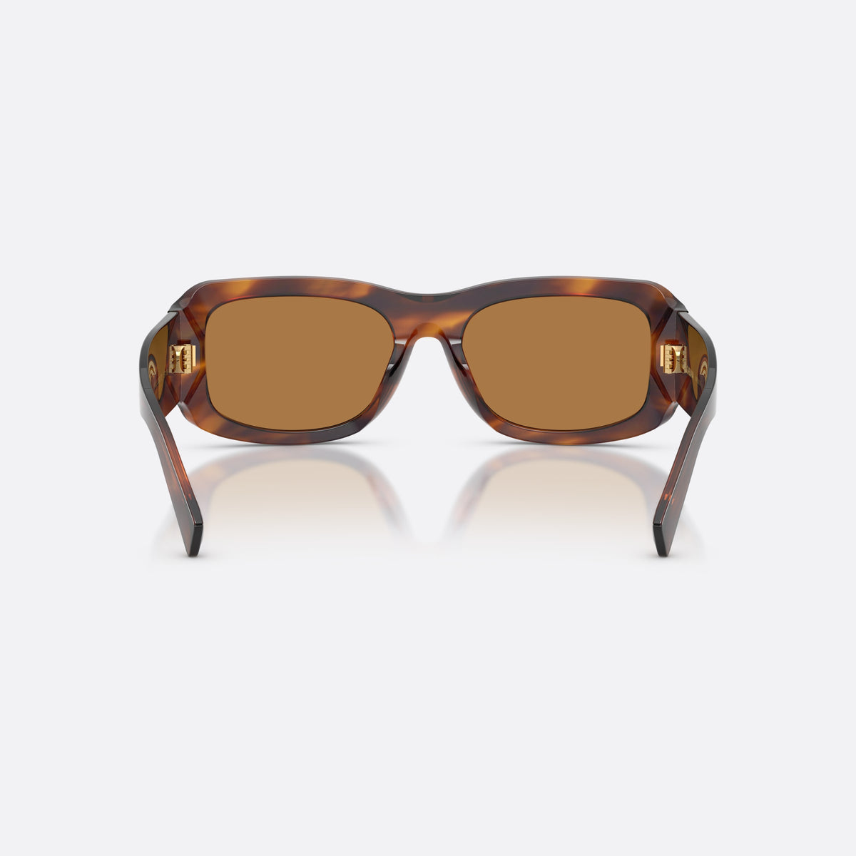 Ochelari de soare Dolce & Gabbana DG4503 306373, rectangulari havana, pentru bărbați, punte simplă cu partea superioară curbată, ramă completă, vedere din spate