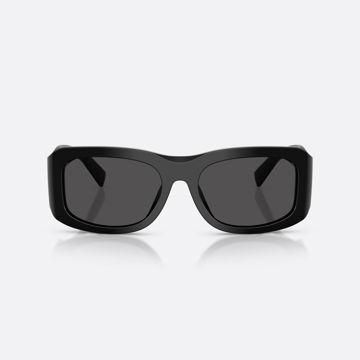 Ochelari de soare Dolce & Gabbana DG4503 501/87, rectangulari negru, pentru bărbați, punte simplă cu partea superioară curbată, vedere din față